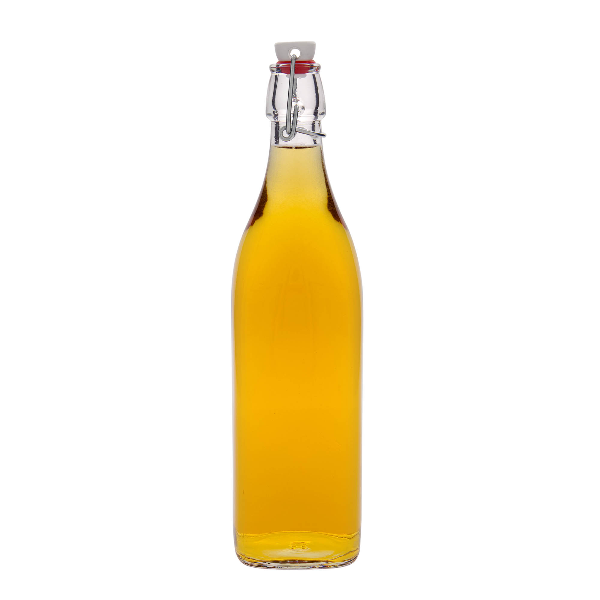 1.000 ml shishe qelqi 'Swing, katrore, gojë: mbyllje me kapëse 1.000 ml shishe qelqi 'Swing, katrore, gojë: mbyllje me kapëse