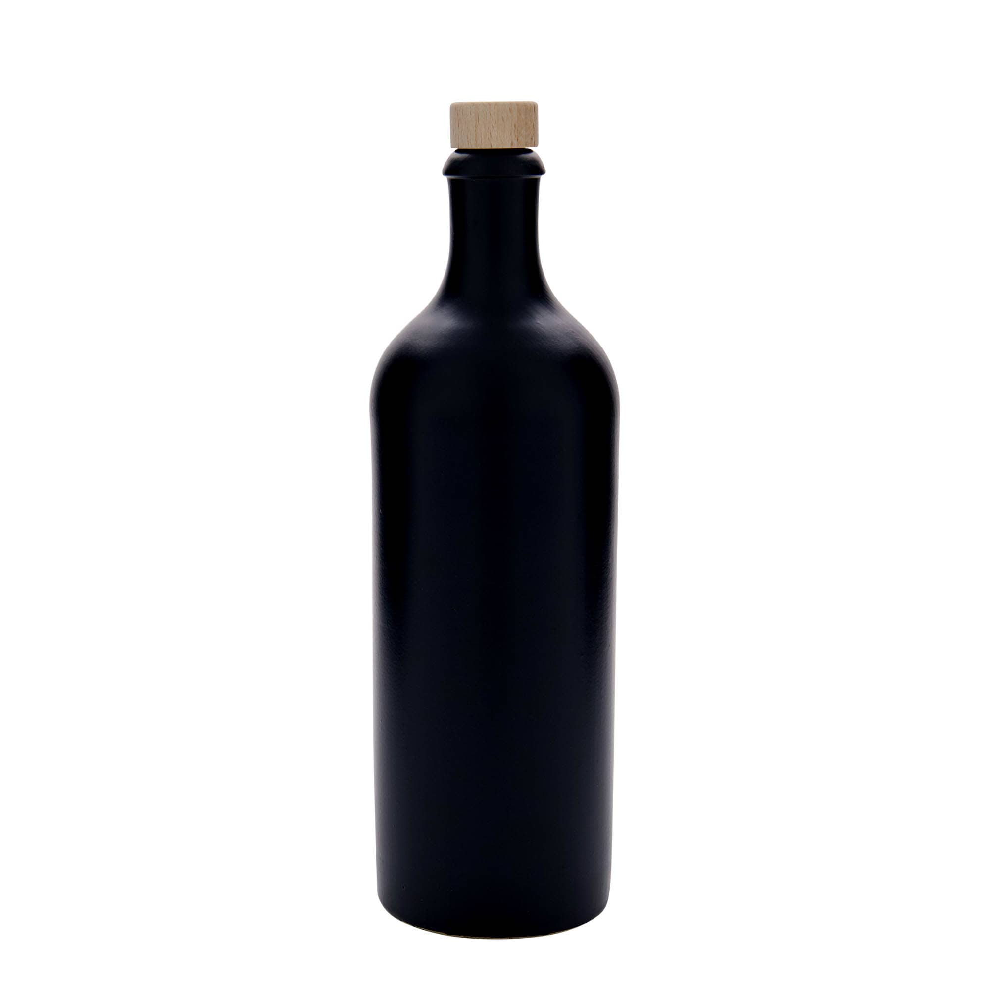750 ml krua pije, qeramikë, e zezë, goja: korçkë