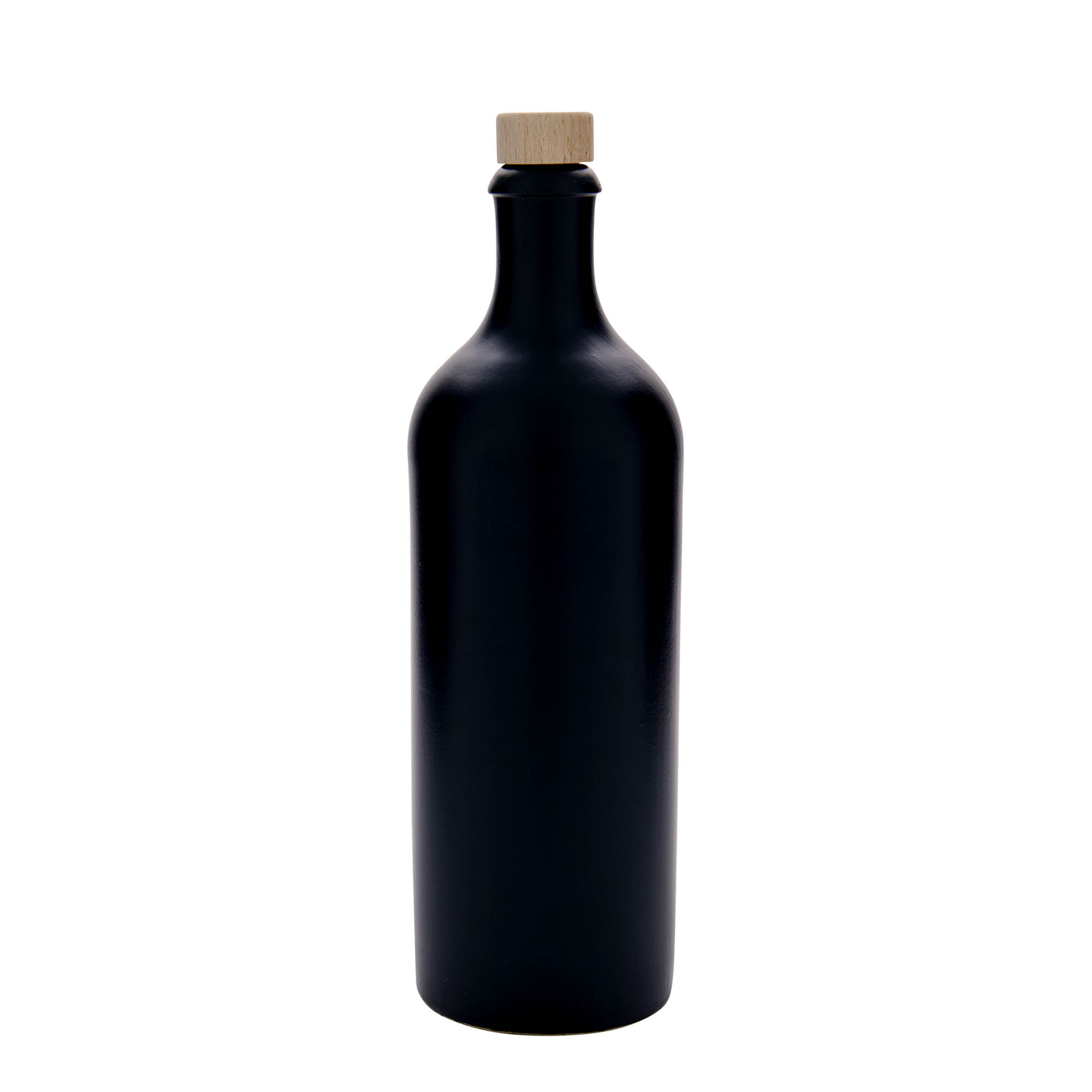 750 ml krua pije, qeramikë, e zezë, goja: korçkë