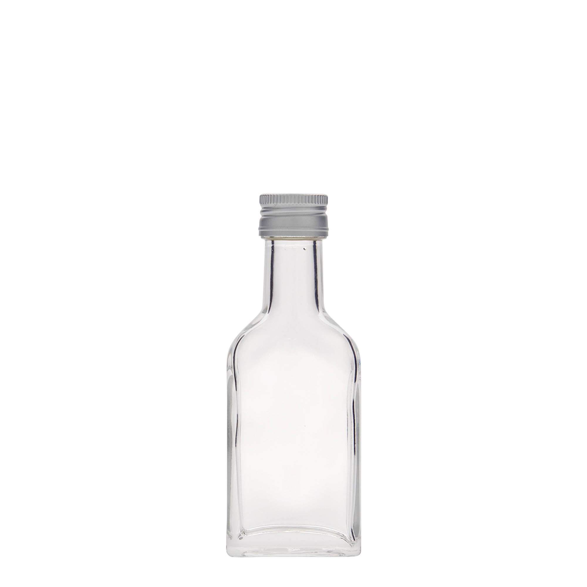 40 ml shishe xhepi me qafë të gjatë, drejtkëndëshe, xham, gojë: PP 22 40 ml shishe xhepi me qafë të gjatë, drejtkëndëshe, xham, gojë: PP 22