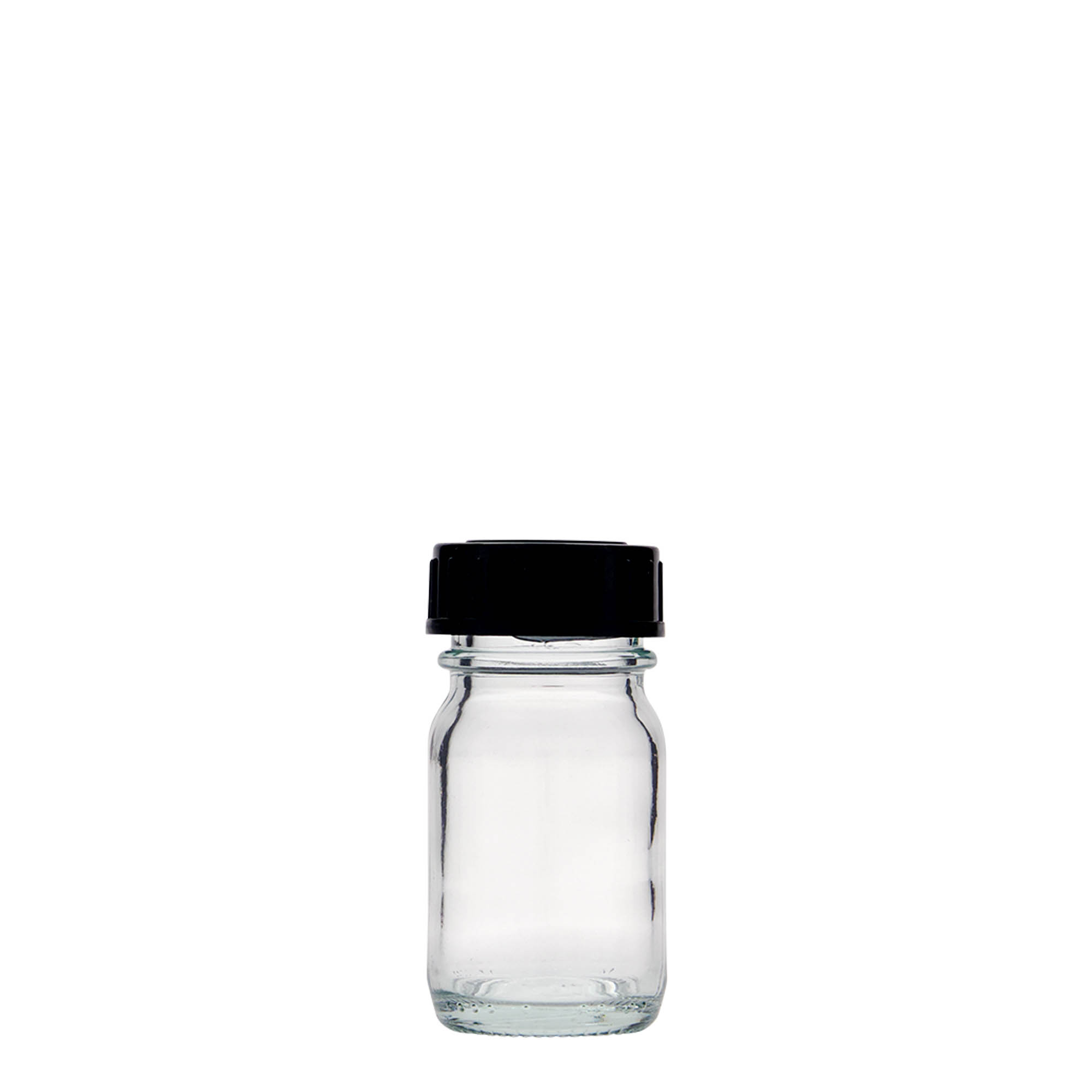 30 ml gotë me qafë të gjerë, hapja: DIN 32 30 ml gotë me qafë të gjerë, hapja: DIN 32