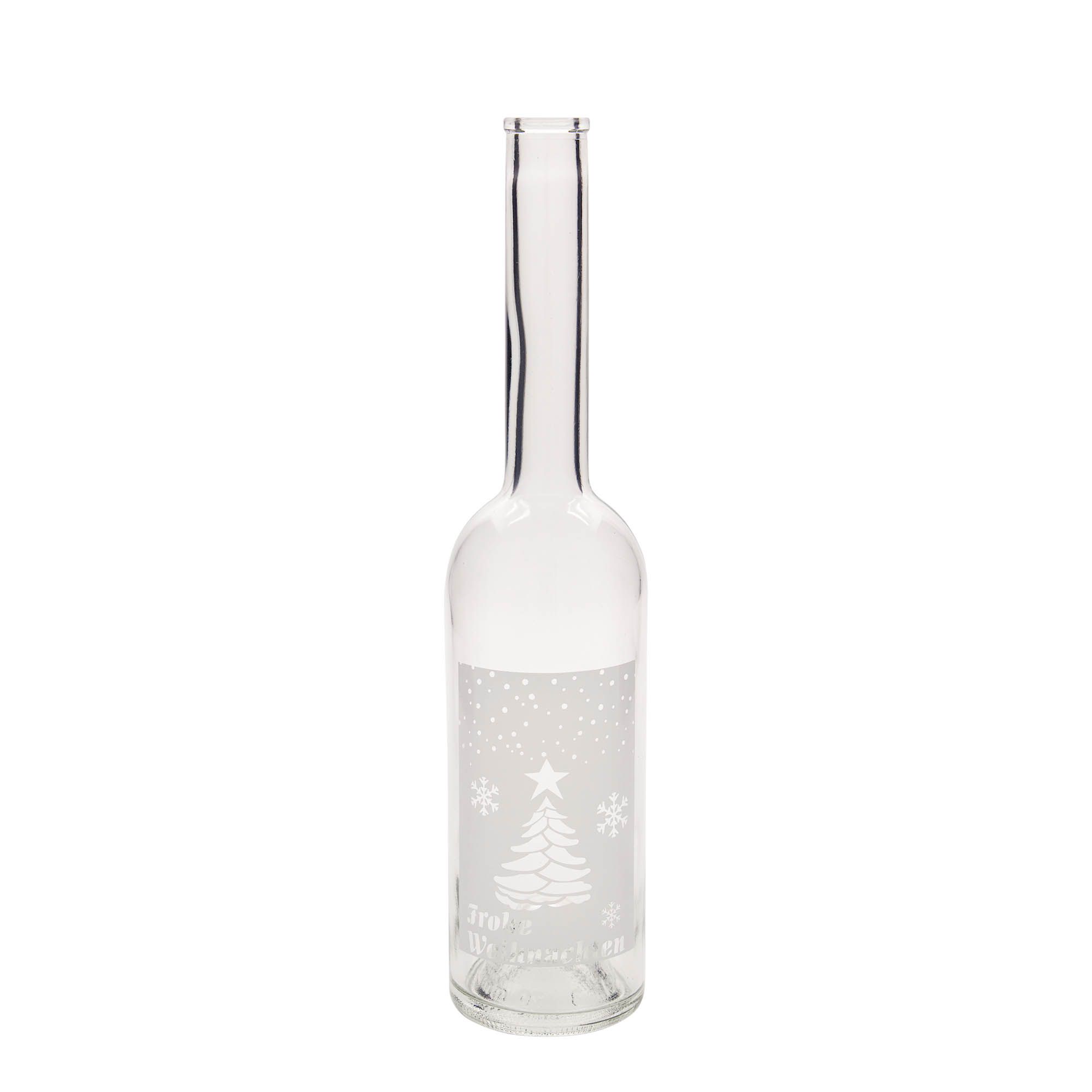 Shishe qelqi 500 ml 'Opera', motiv: Krishtlindje të bardha, gojë: kork