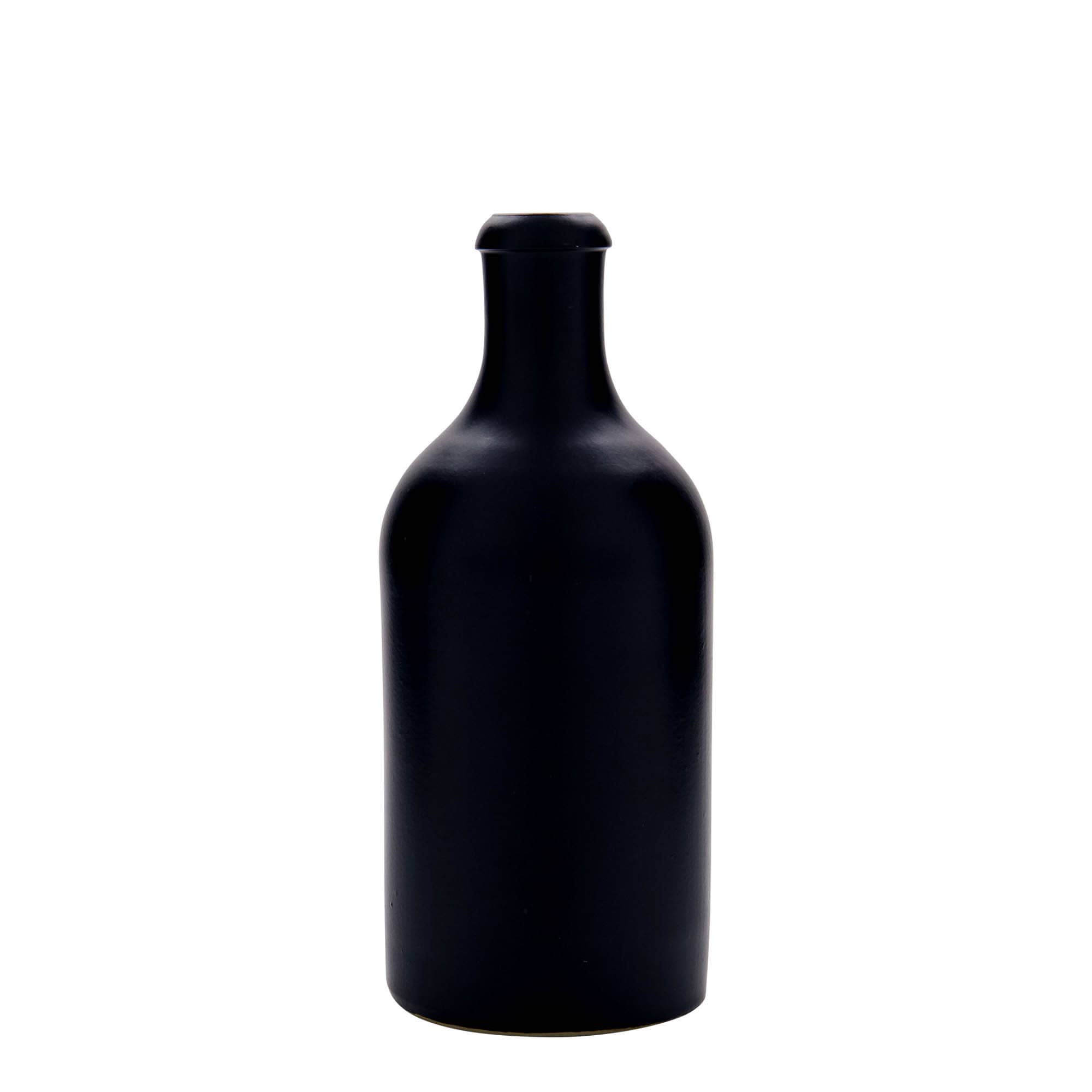 500 ml krua qeramike, qeramikë e zezë, goja: kork