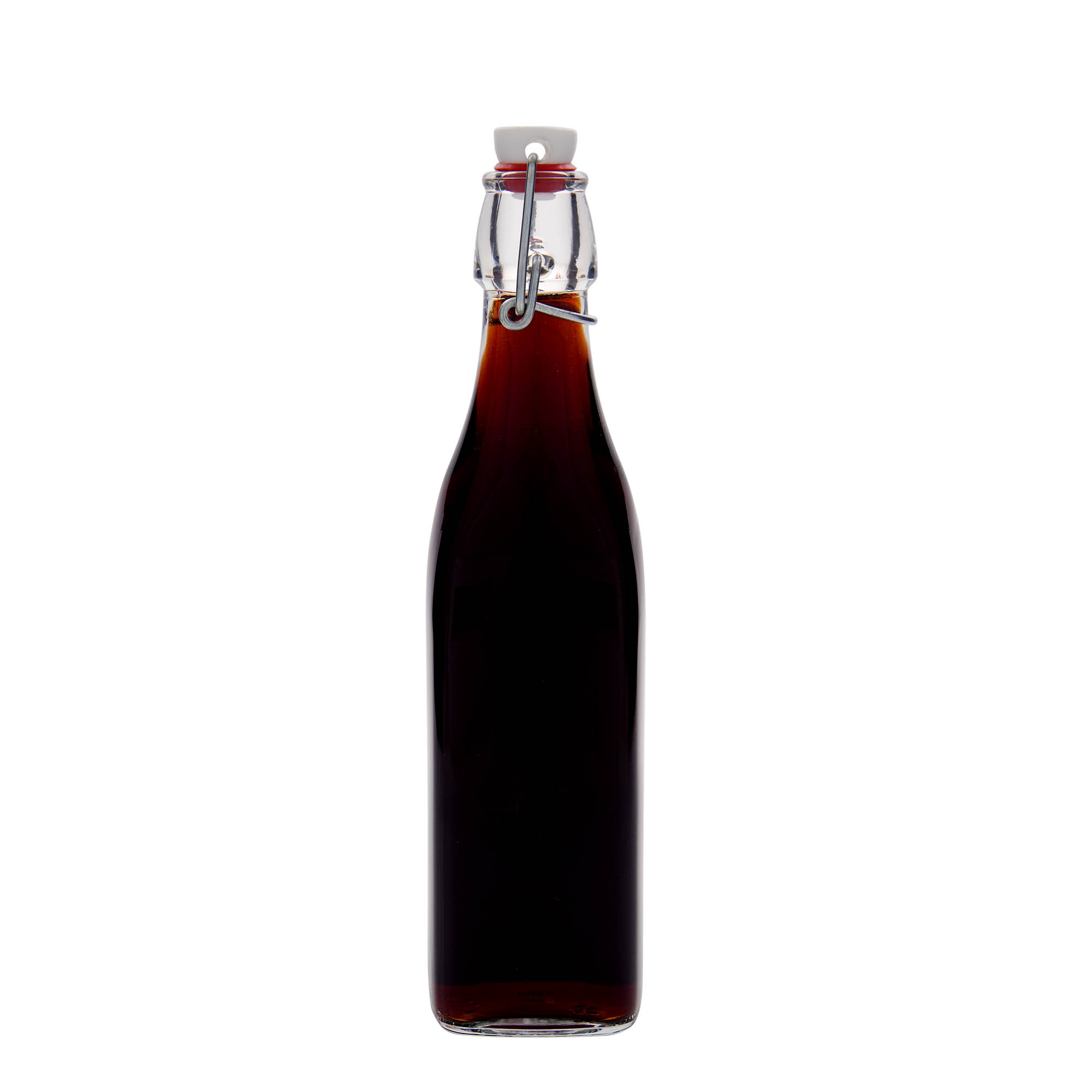 Shishe qelqi 500 ml 'Swing, katrore, hapje: kapje me kapak pranga Shishe qelqi 500 ml 'Swing, katrore, hapje: kapje me kapak pranga