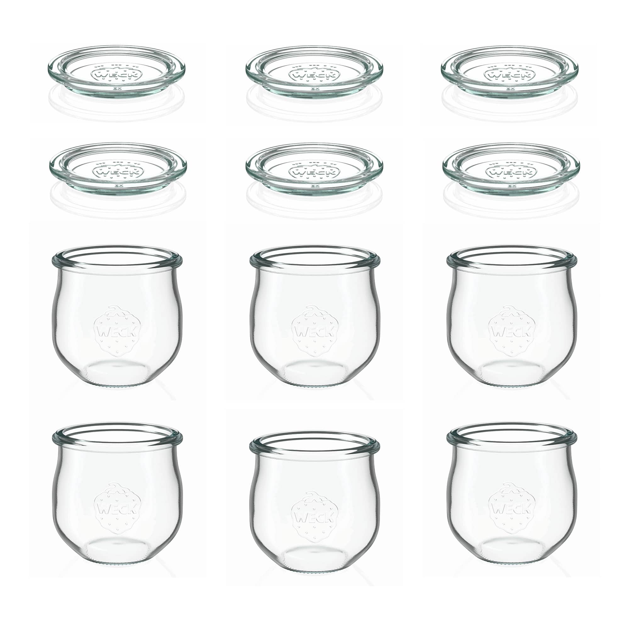 6x 370 ml gotë WECK me formë tulipani me kapak qelqi RR 80