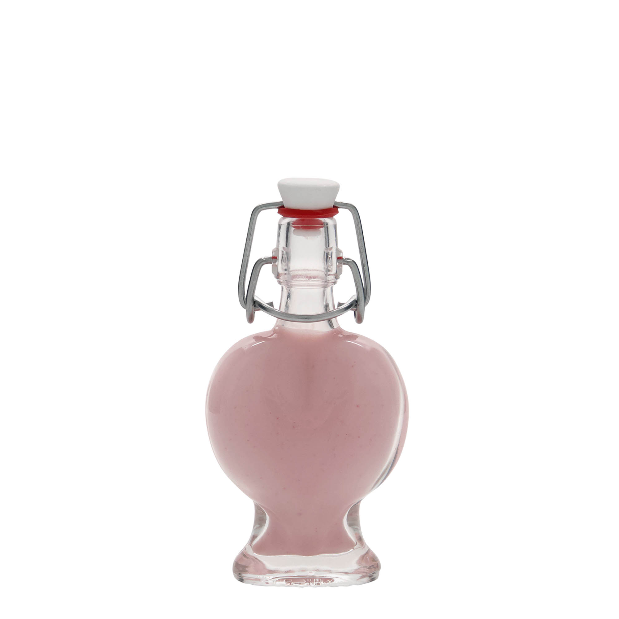 Shishe qelqi 40 ml 'Zemër', Hapur: Mbyllje me kapëse Shishe qelqi 40 ml 'Zemër', Hapur: Mbyllje me kapëse
