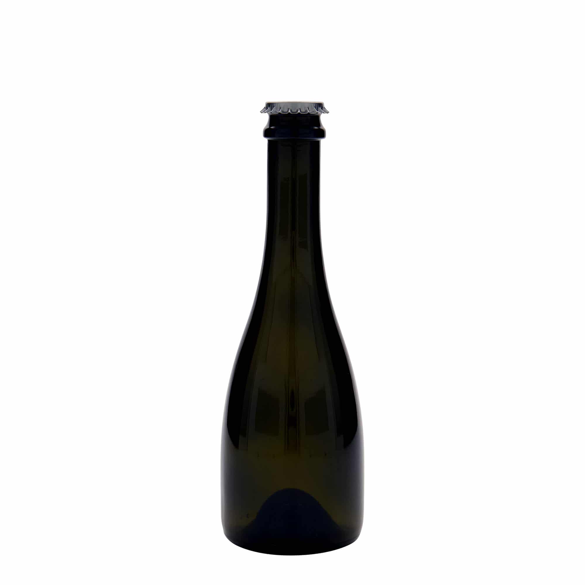 Shishe birre/shampanje 330 ml 'Tosca', qelq, jeshile antike, gojë: Kapak kronkorken
