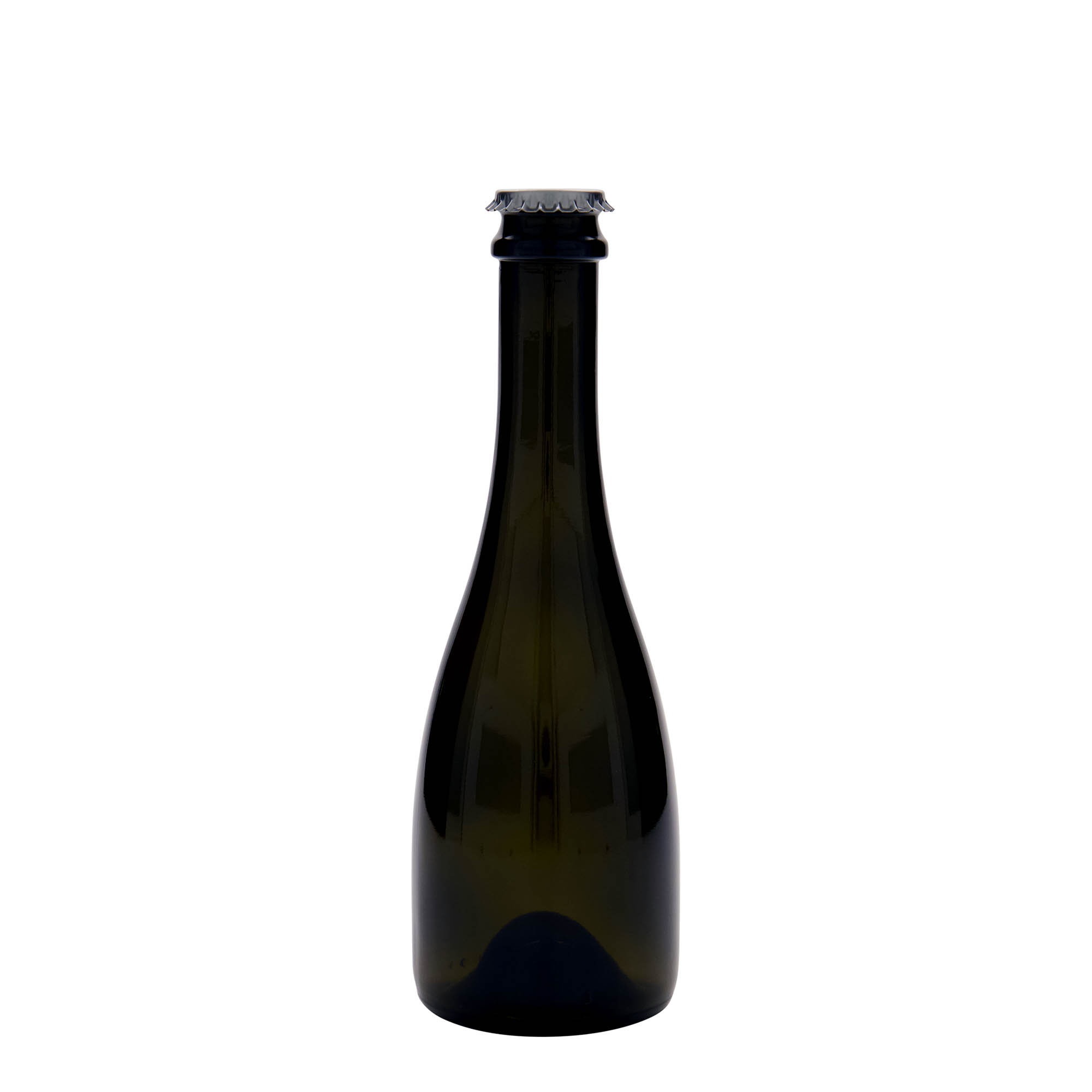 Shishe birre/shampanje 330 ml 'Tosca', qelq, jeshile antike, gojë: Kapak kronkorken