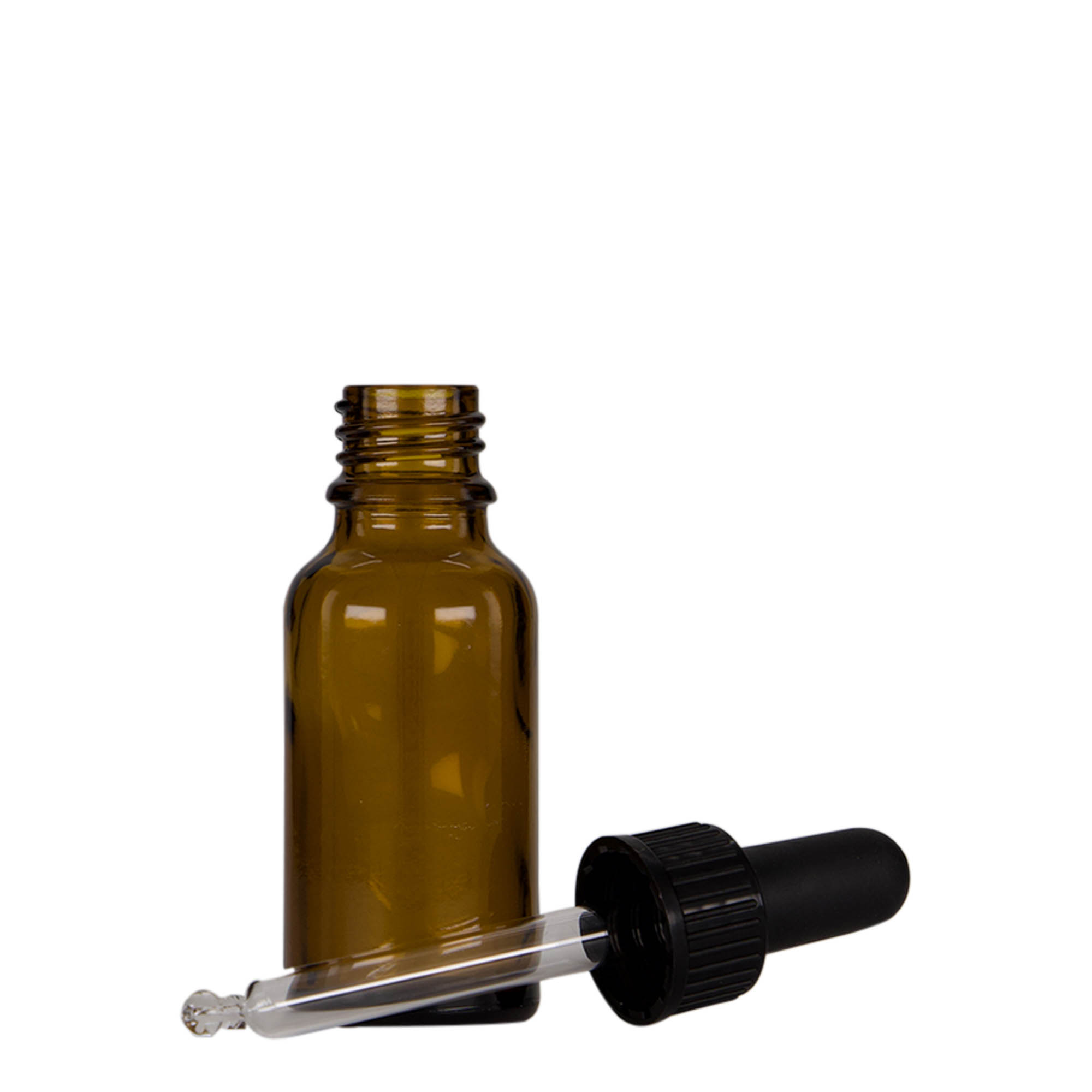 Flakon me pipetë 20 ml, mjekësor, qelq, kafe-e zezë, gojë: DIN 18 Flakon me pipetë 20 ml, mjekësor, qelq, kafe-e zezë, gojë: DIN 18