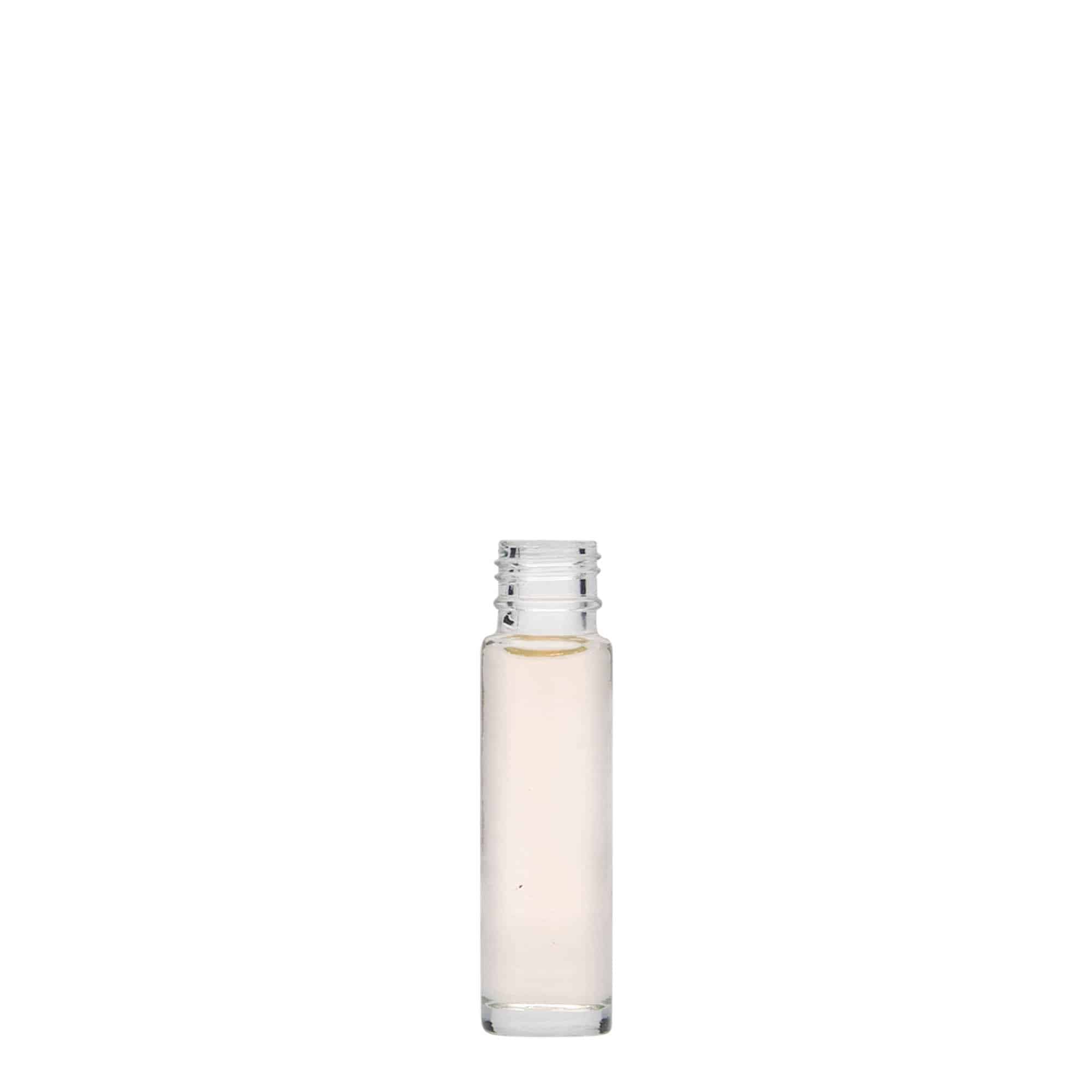 Shishe rrotulluese 10 ml, qelq, gojë: kapak me vida Shishe rrotulluese 10 ml, qelq, gojë: kapak me vida
