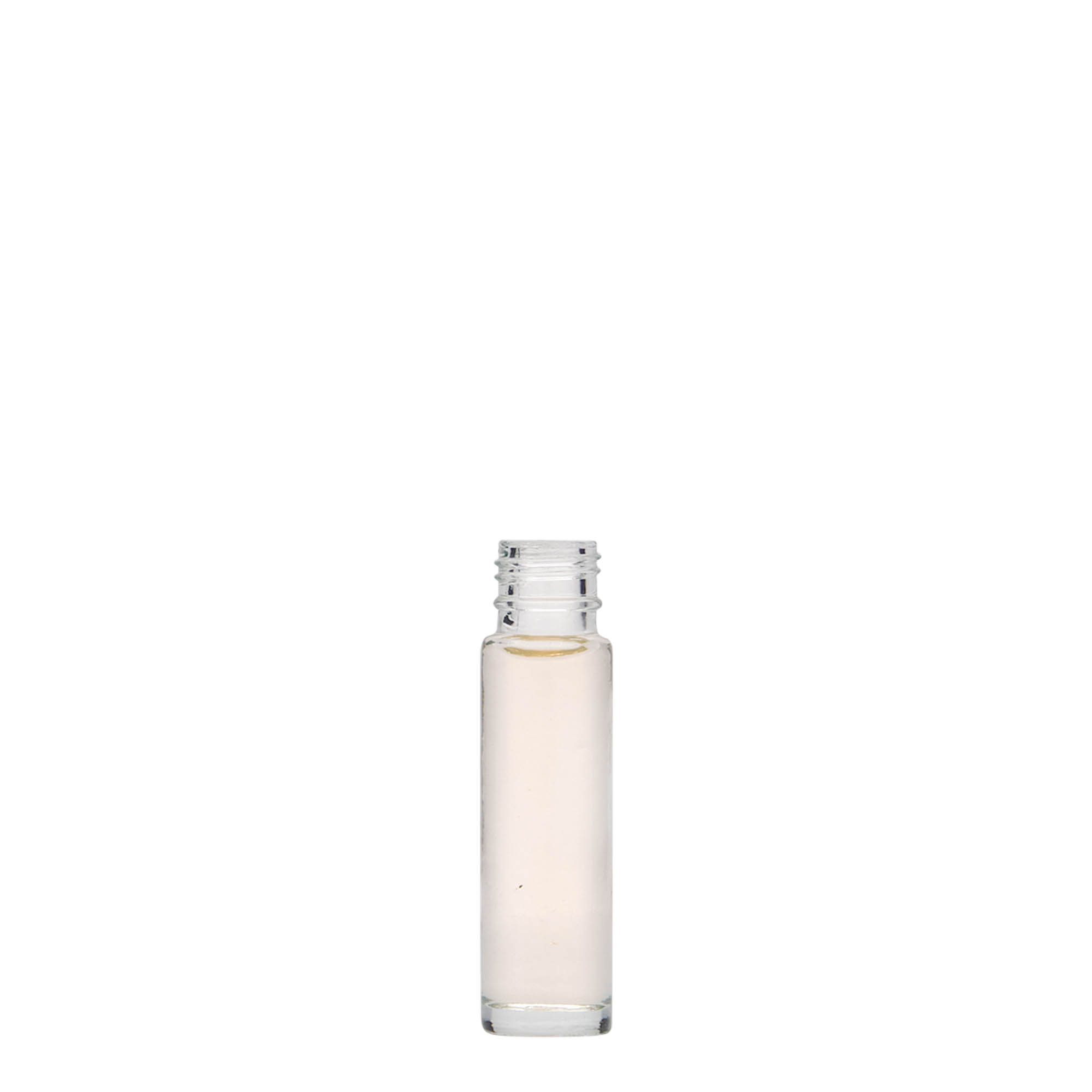 Shishe rrotulluese 10 ml, qelq, gojë: kapak me vida