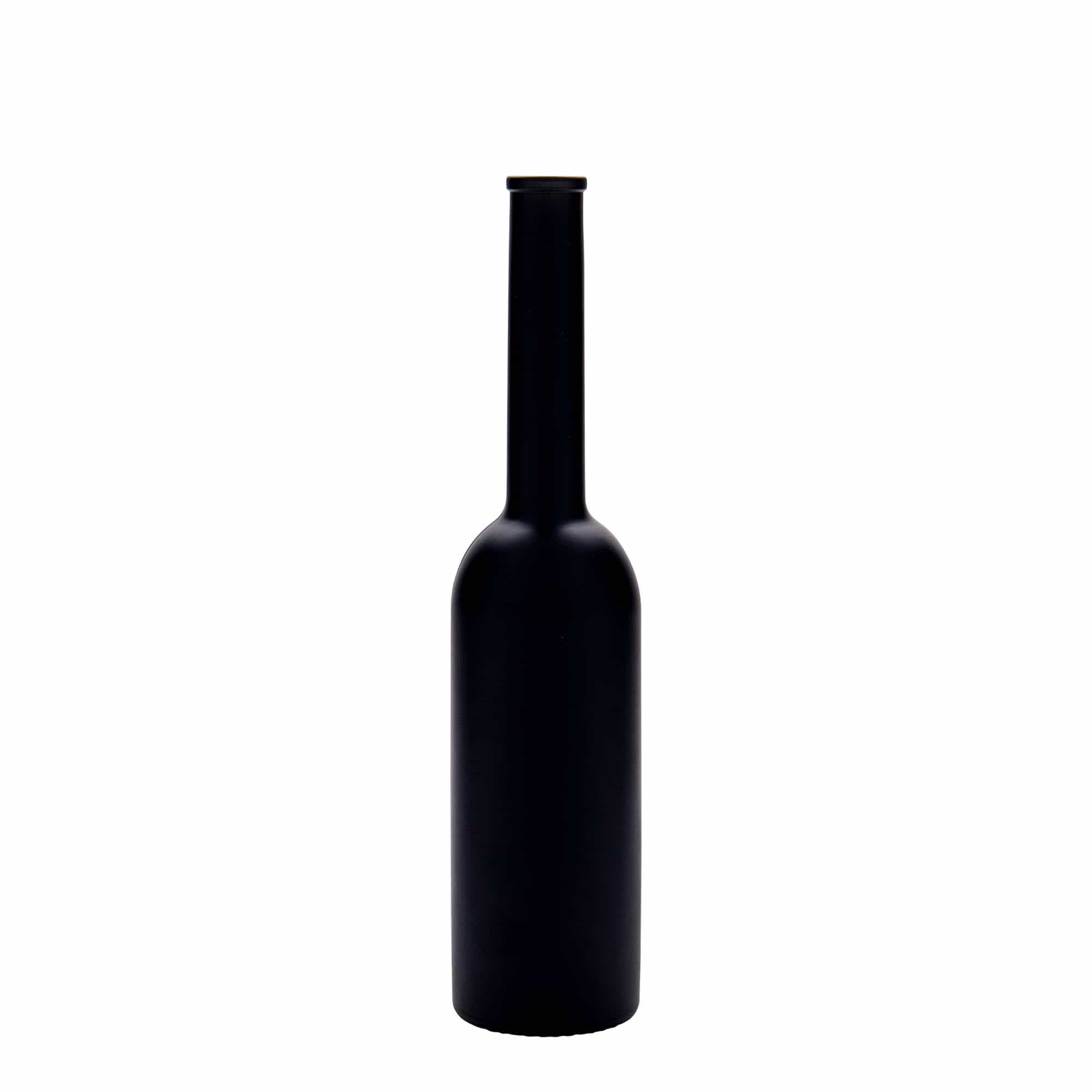 200 ml shishe qelqi 'Opera', e zezë, gojë: kork