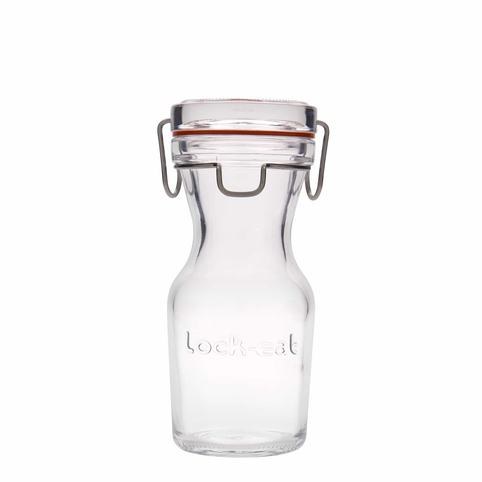 250 ml karafë qelqi 'Lock-Eat', Hapur: Mbyllje me kapëse telash