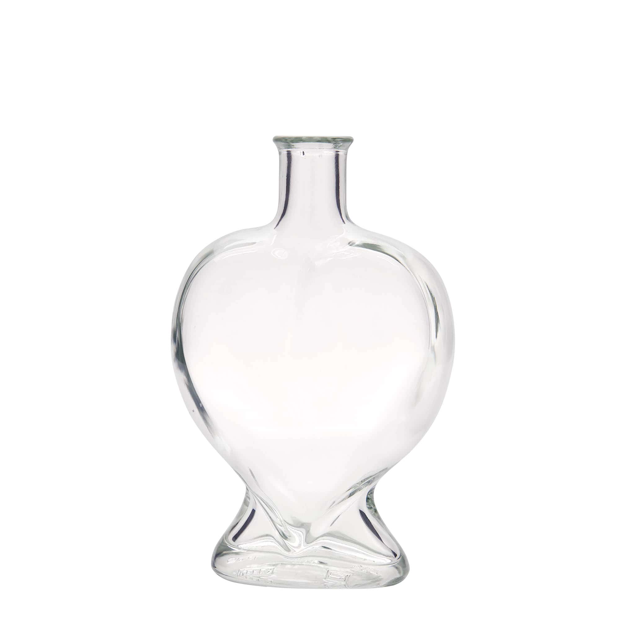 Shishe qelqi 500 ml 'Zemër', Hapur: Korek