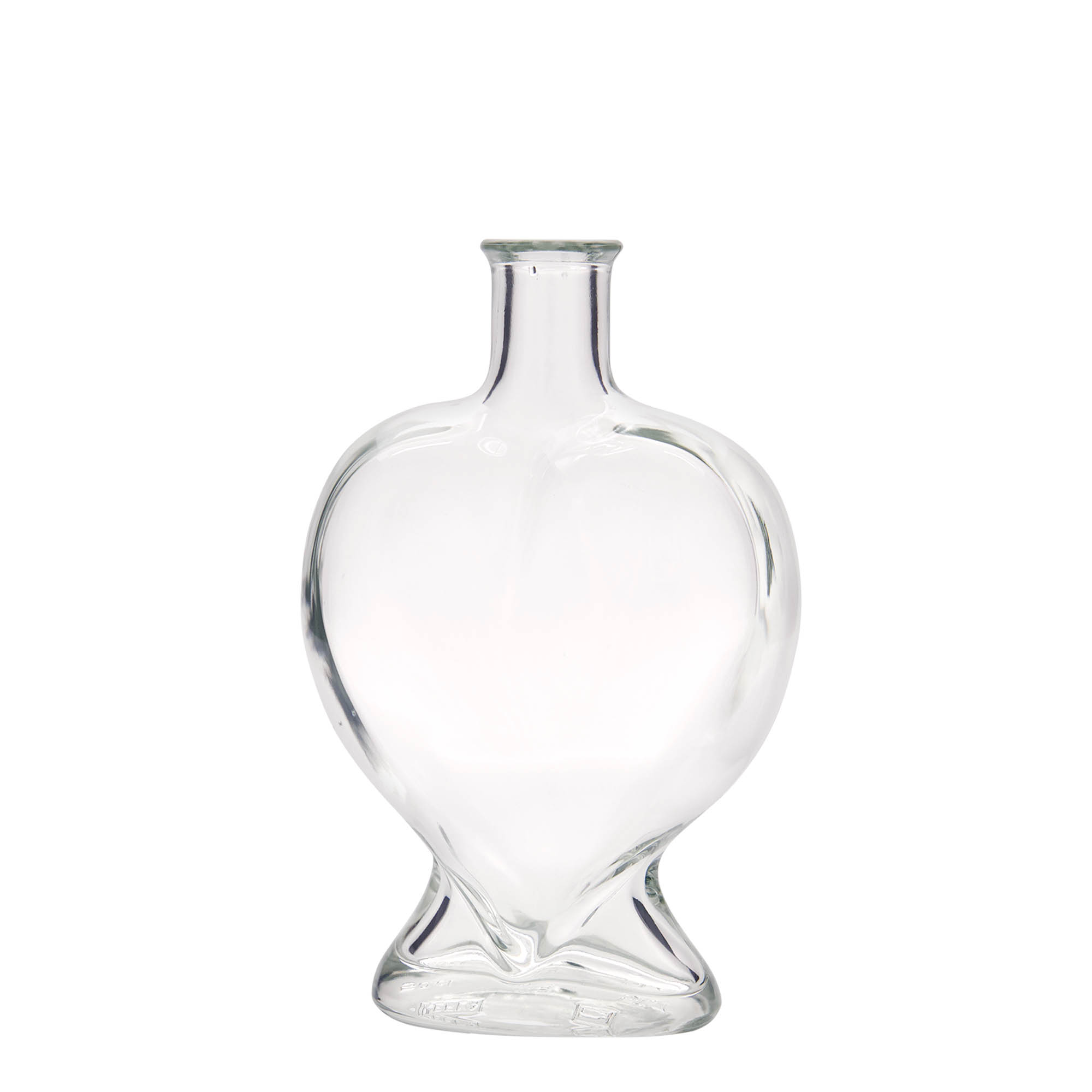 Shishe qelqi 500 ml 'Zemër', Hapur: Korek Shishe qelqi 500 ml 'Zemër', Hapur: Korek