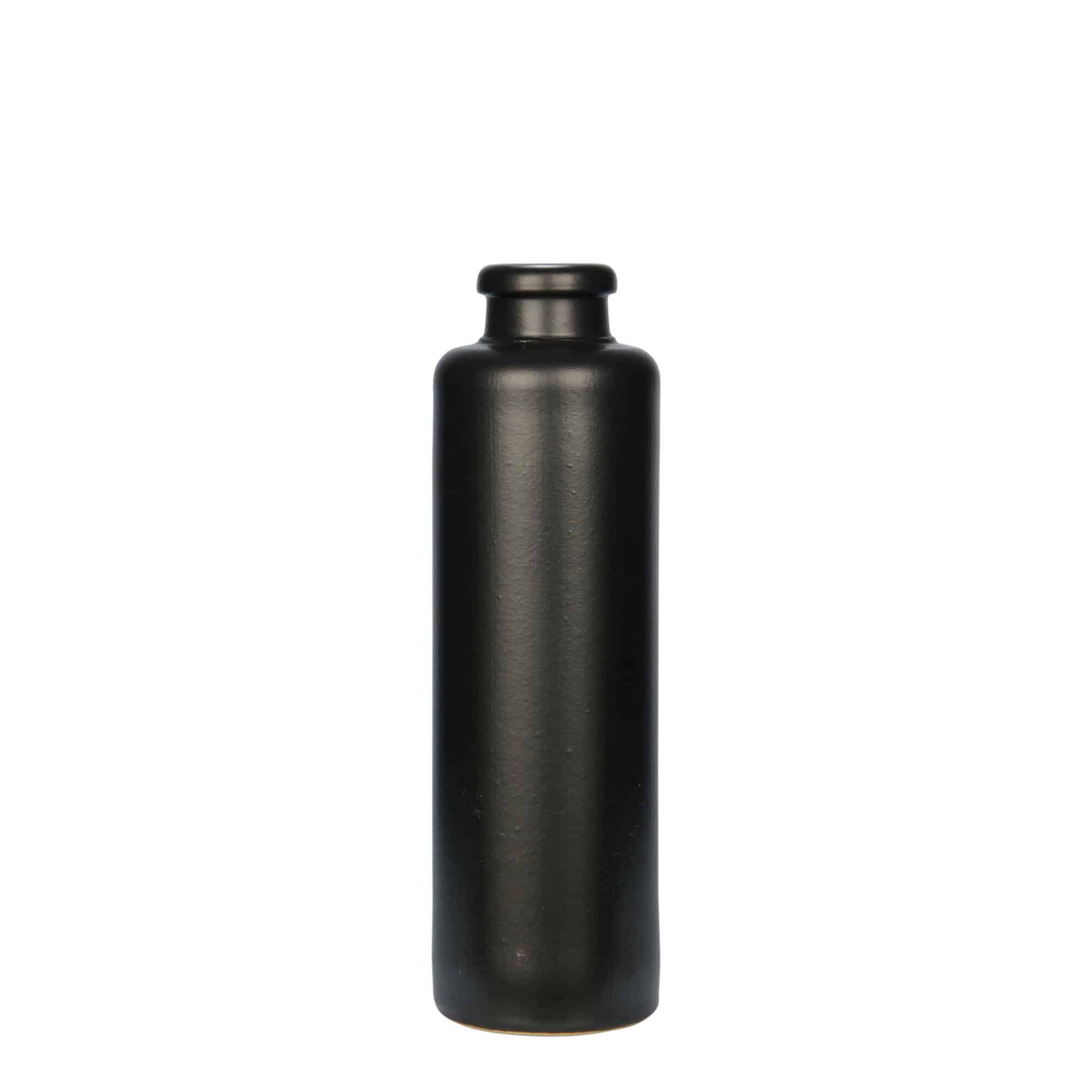 200 ml krua me ton, qeramikë, e zezë, gojë: kork