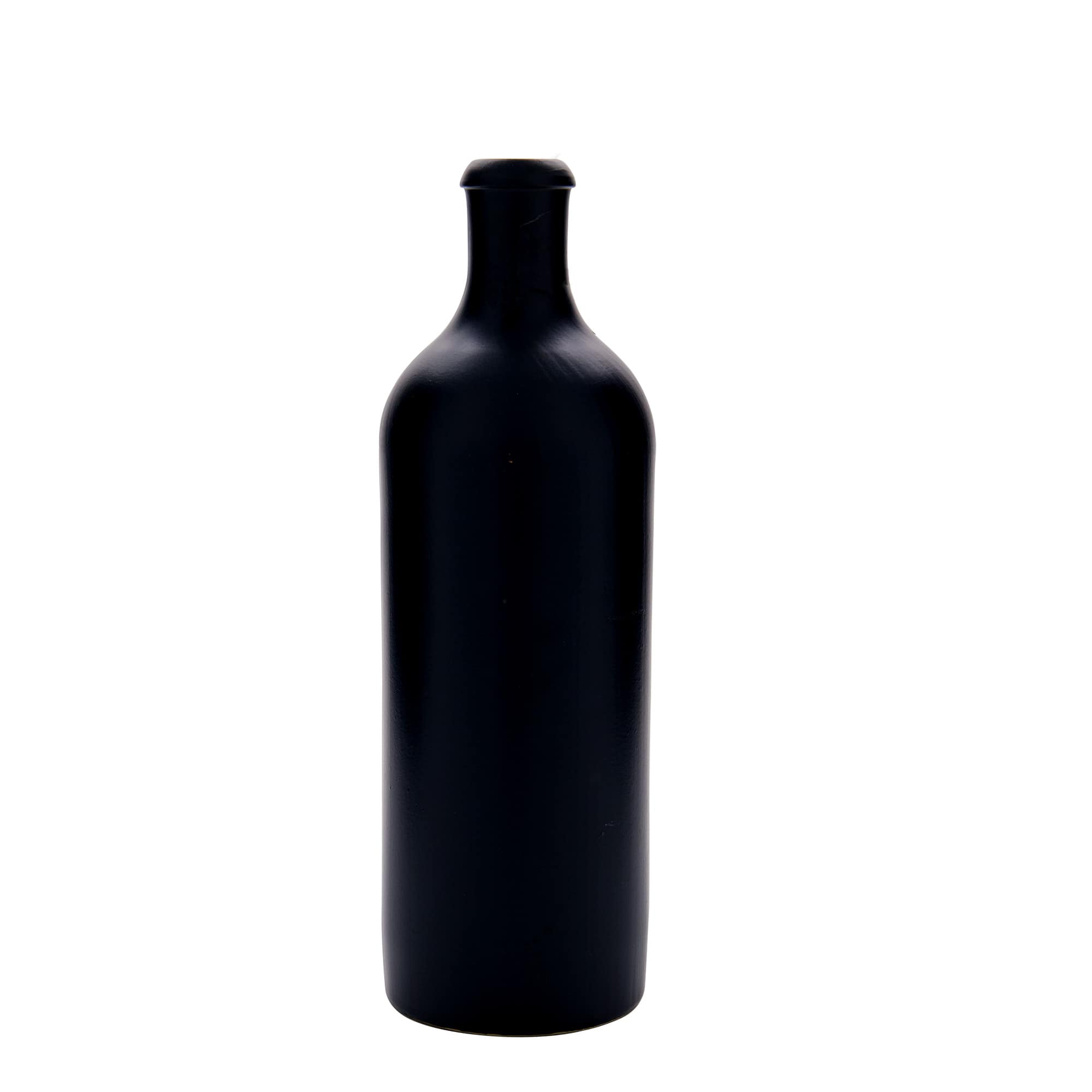 750 ml kruaq balte, qeramikë, e zezë, gojë: mbyllje me kapëse hekuri