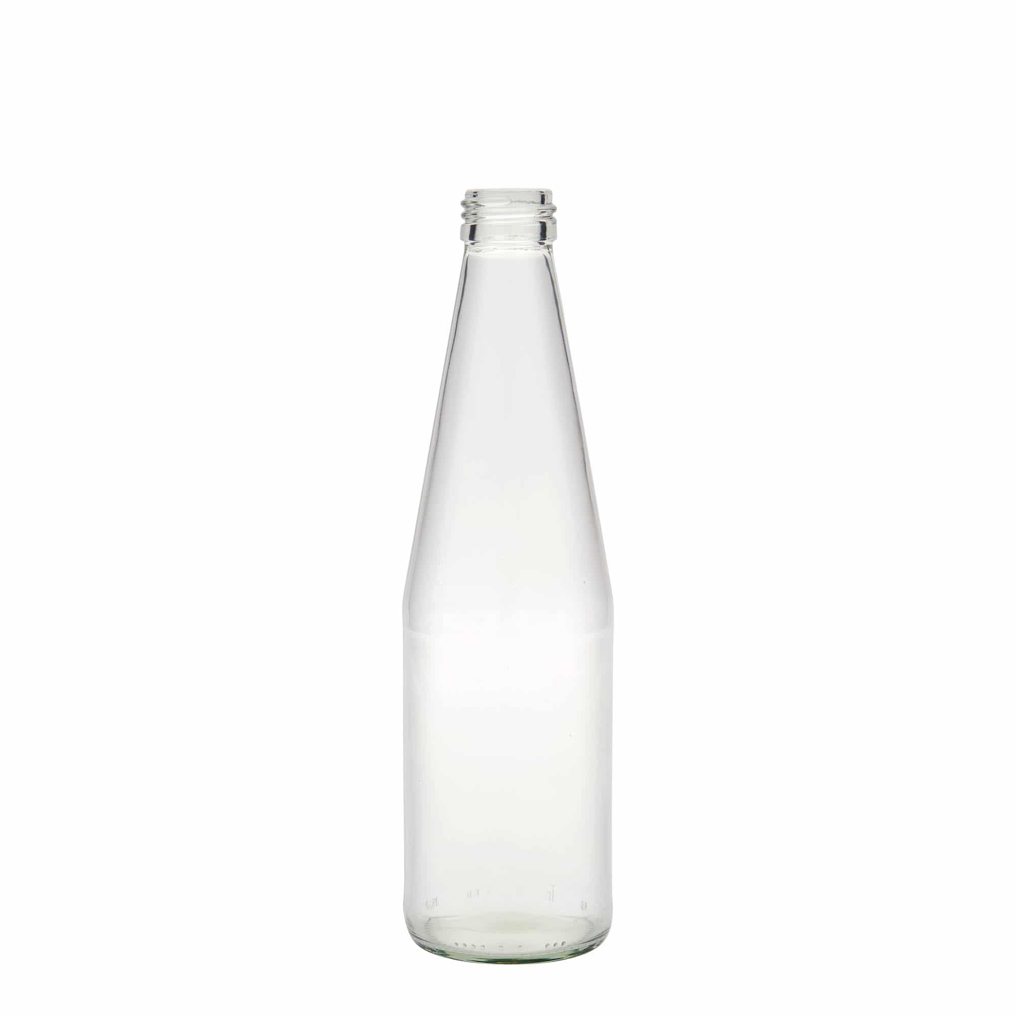 330 ml shishe universale me formë karrote, xham, gojë: PP 28