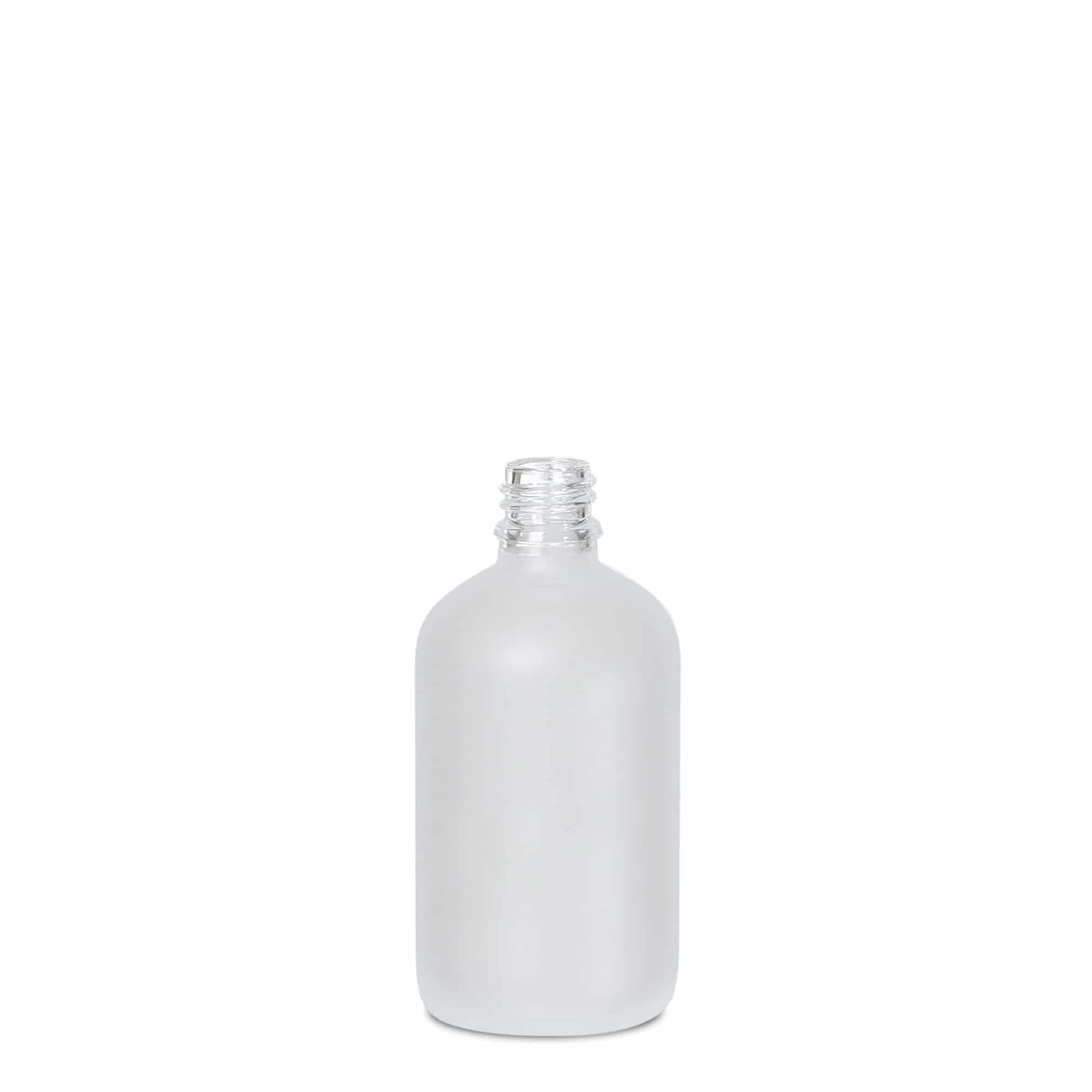 100 ml shishe mjekësore, xham, e ngrirë, gojë: DIN 18