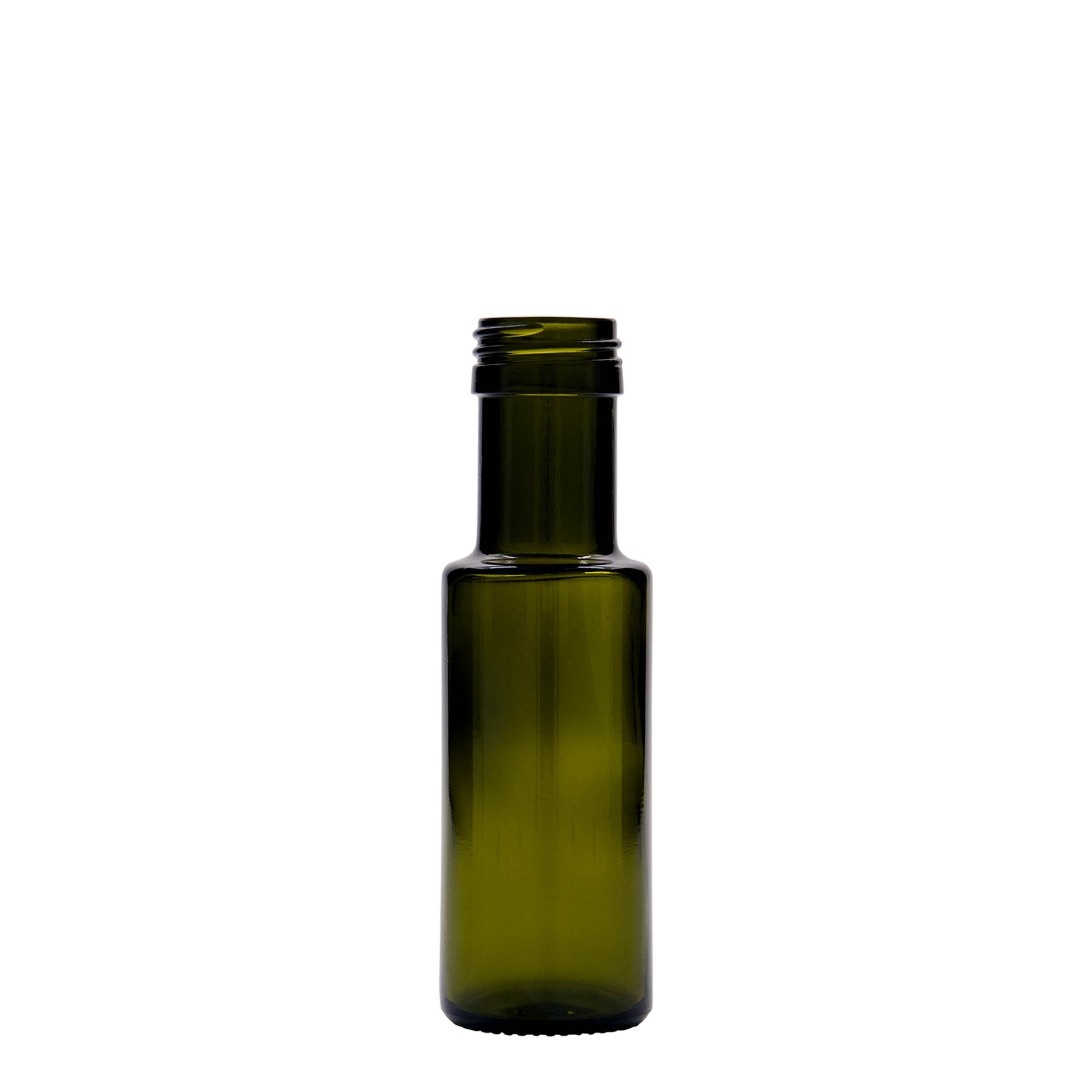 Shishe qelqi 100 ml 'Dorica', jeshile antike, gojë: PP 31,5 Shishe qelqi 100 ml 'Dorica', jeshile antike, gojë: PP 31,5