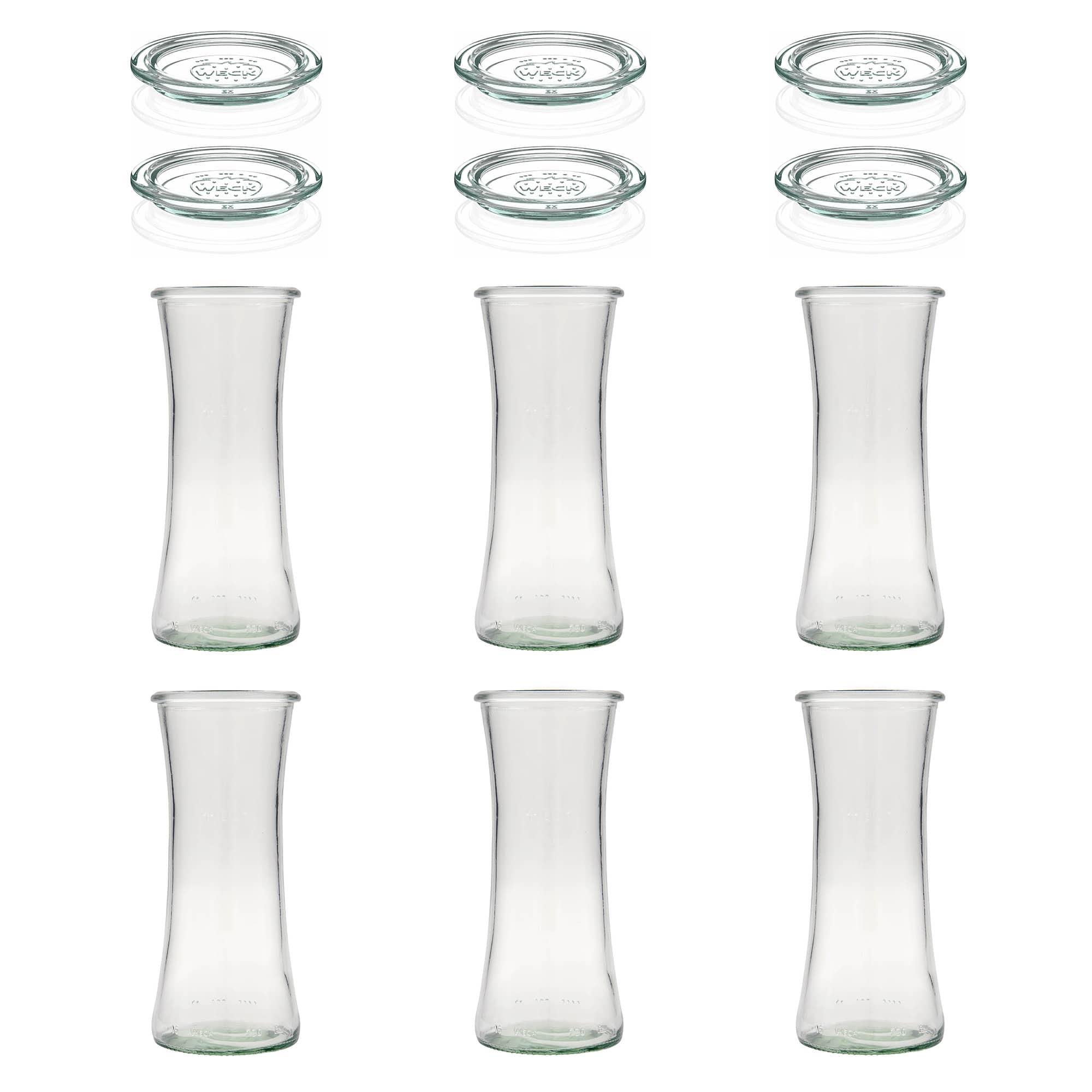 6x 730 ml WECK-garë gourmet me kapak qelqi RR 80