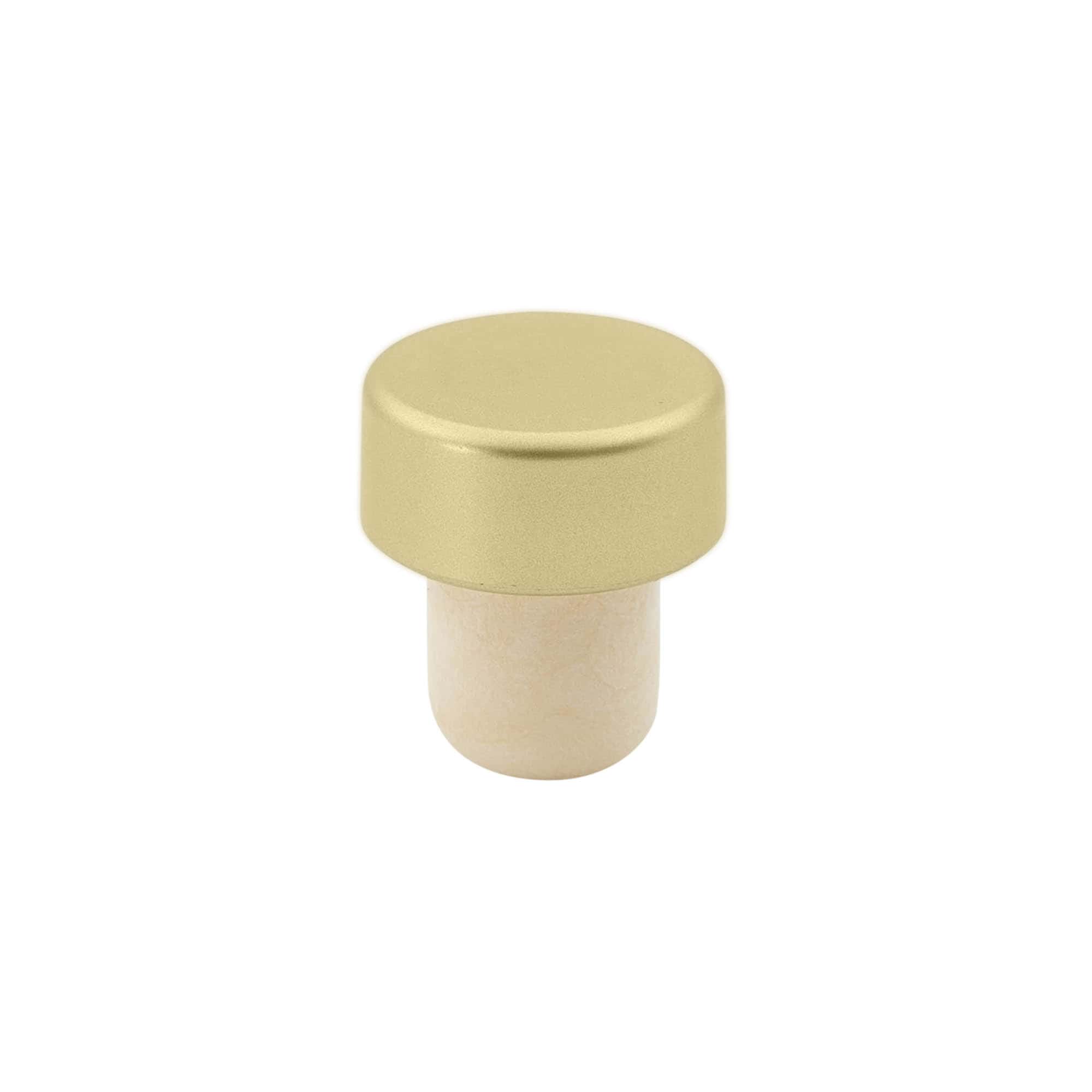 Kork dore 19 mm, plastik, ari, për gojëzën: kork