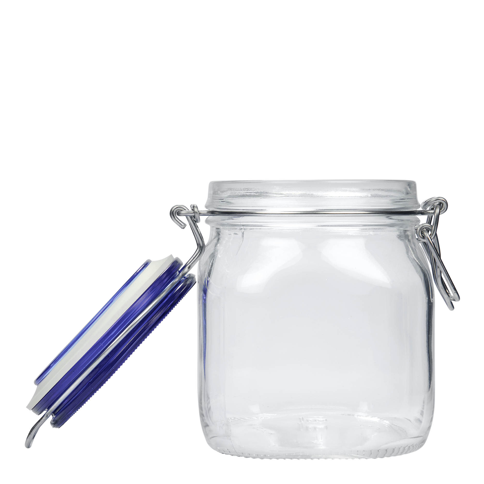 750 ml kavanoz me kapak me tel 'Fido' Blue Top, katror, hapje: mbyllje me kapak me tel 750 ml kavanoz me kapak me tel 'Fido' Blue Top, katror, hapje: mbyllje me kapak me tel