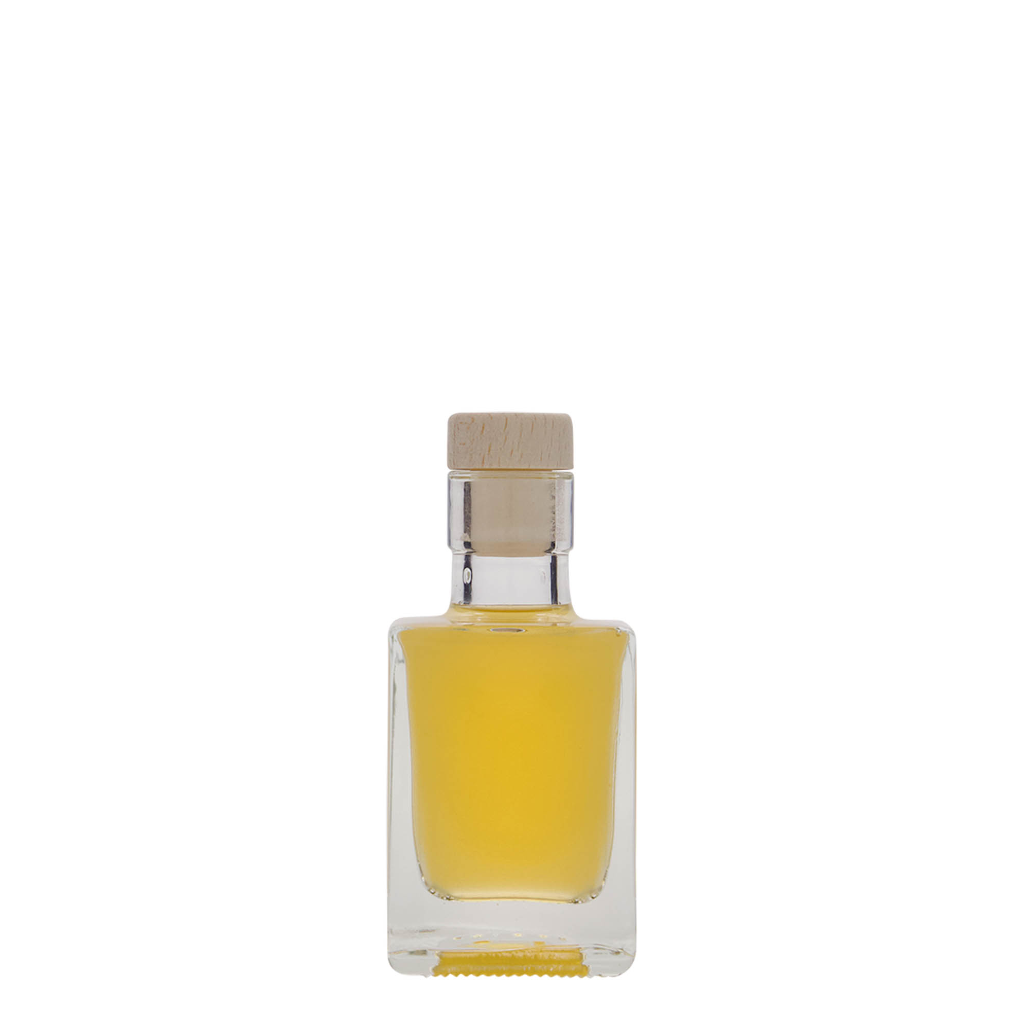 Shishe qelqi 50 ml 'Cube', katrore, gojë: kork Shishe qelqi 50 ml 'Cube', katrore, gojë: kork