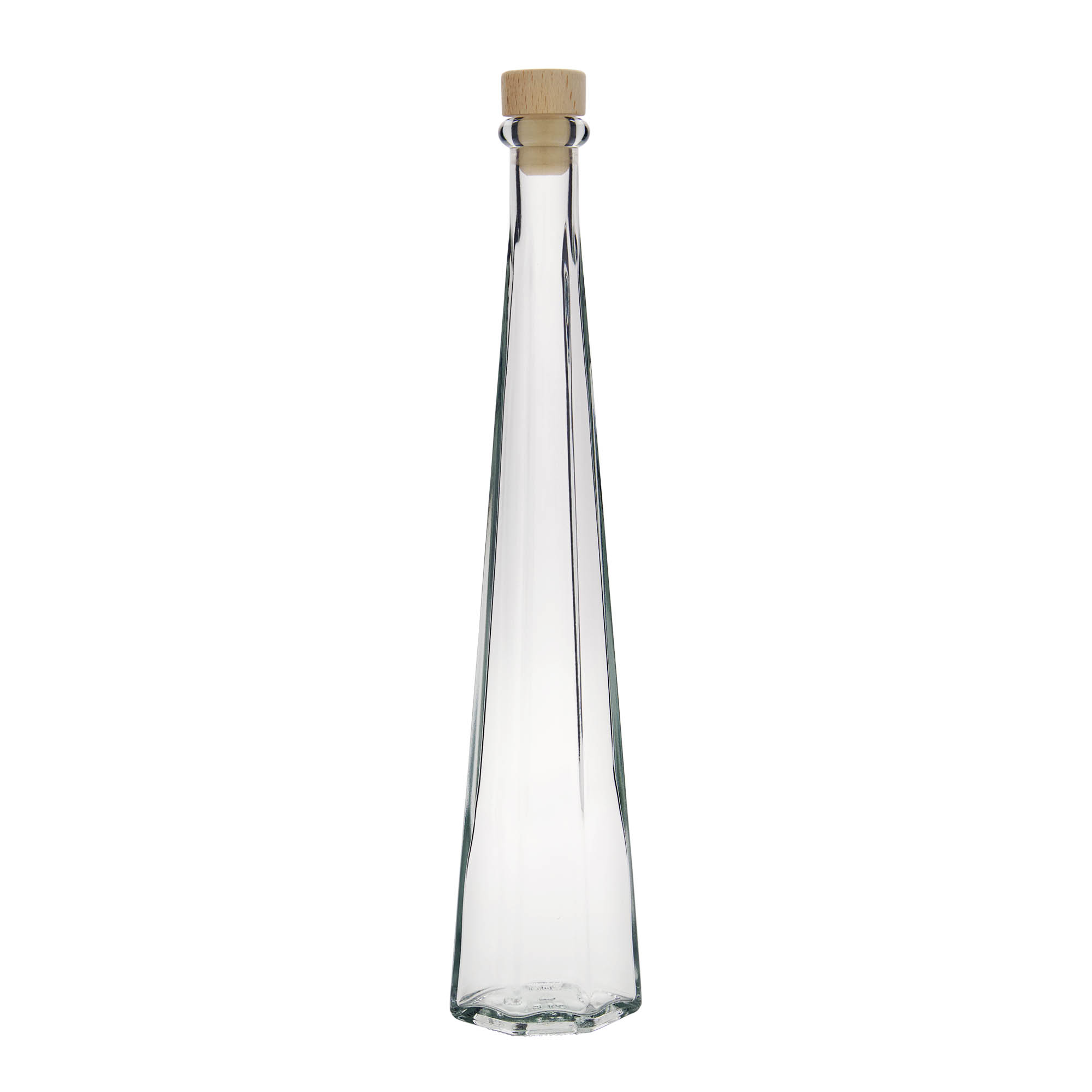 200 ml shishe qelqi 'Dama Sexta', gjashtëkëndëshe, gojë: korek 200 ml shishe qelqi 'Dama Sexta', gjashtëkëndëshe, gojë: korek