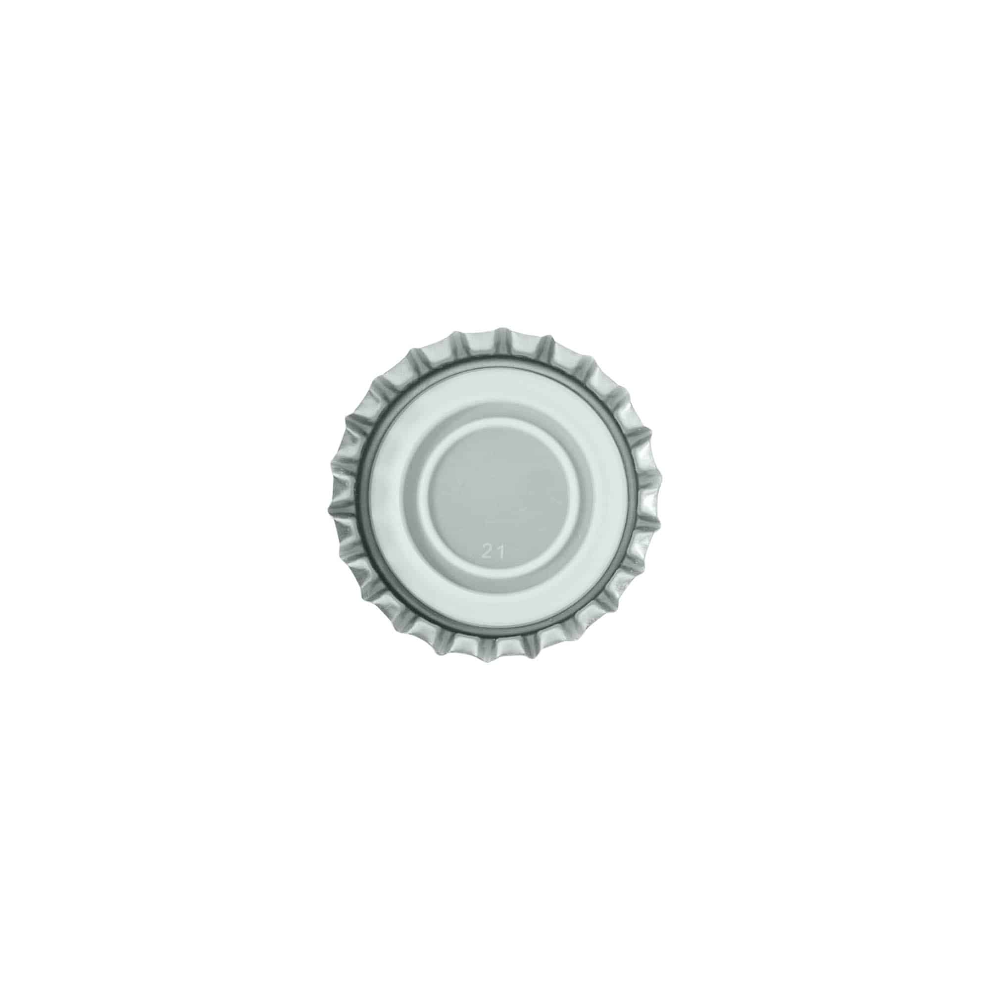 Kapak shishe 29 mm, metal, argjend Kapak shishe 29 mm, metal, argjend
