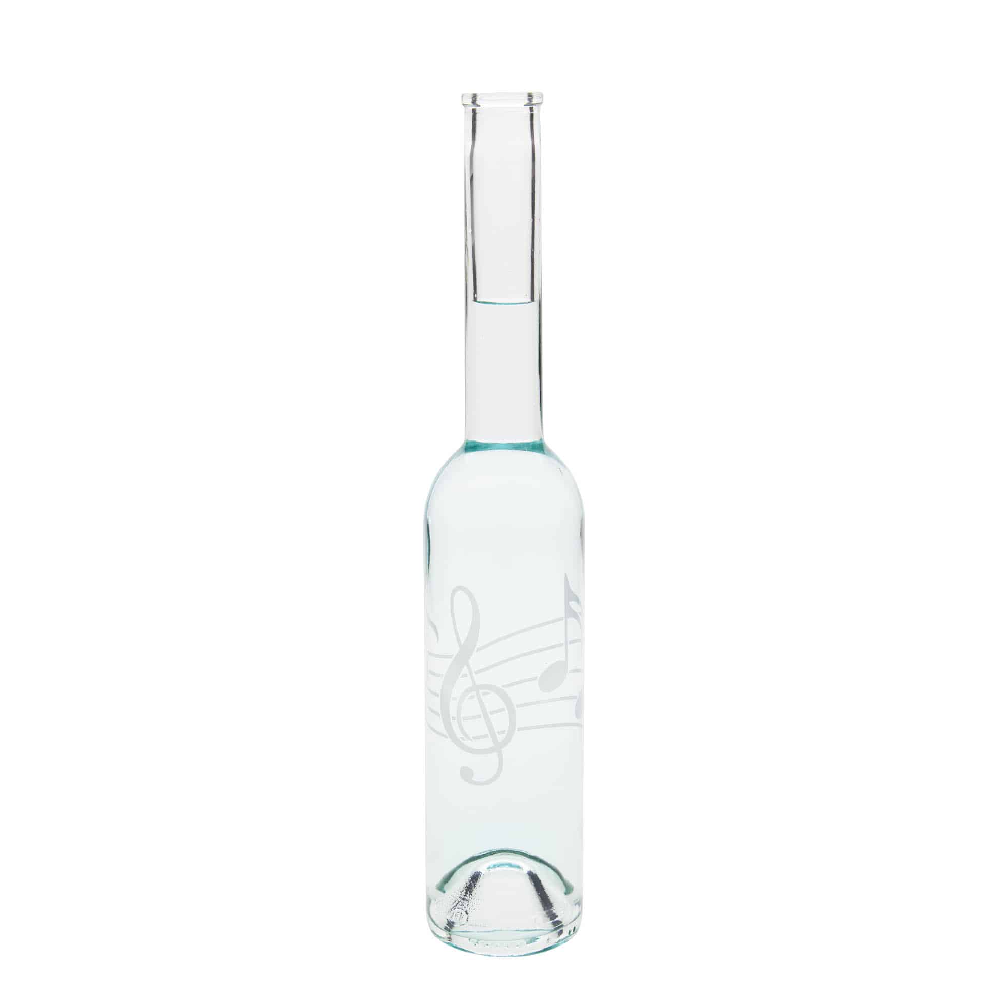 Shishe qelqi 350 ml 'Opera', motiv: Nota muzikore, gojë: Kork