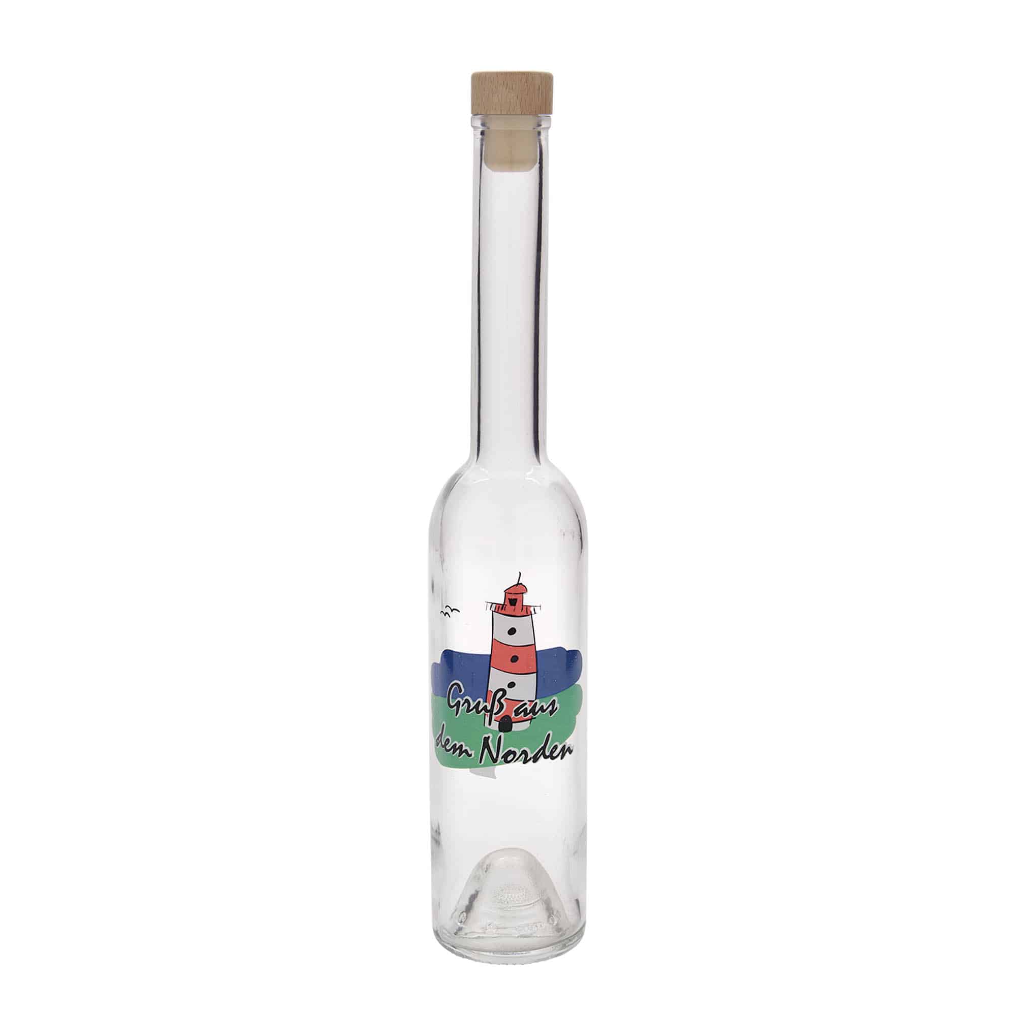 Shishe qelqi 350 ml 'Opera', motiv: Veri, gojë: korek