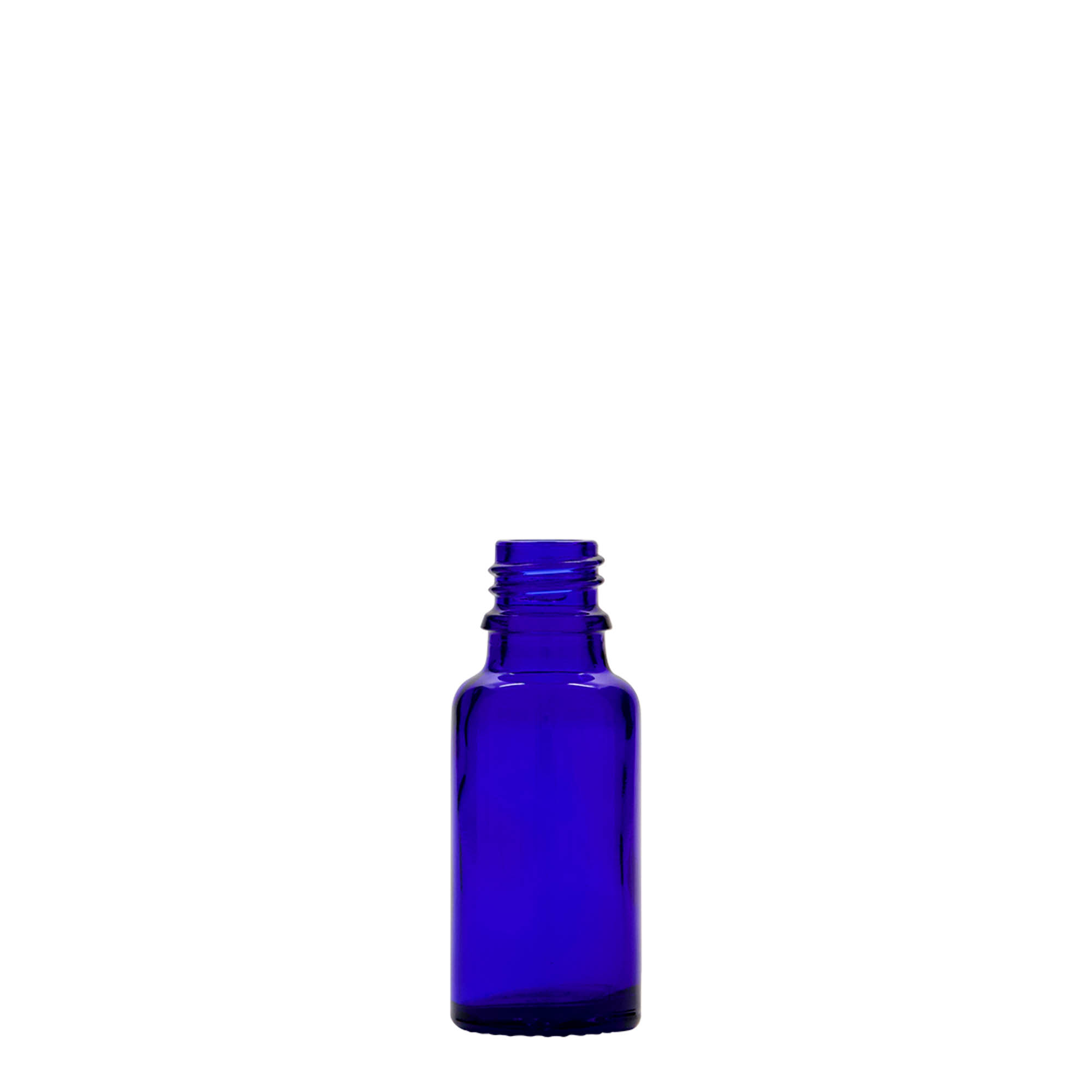 20 ml shishe mjekësore, qelq, blu mbretëror, gojë: DIN 18