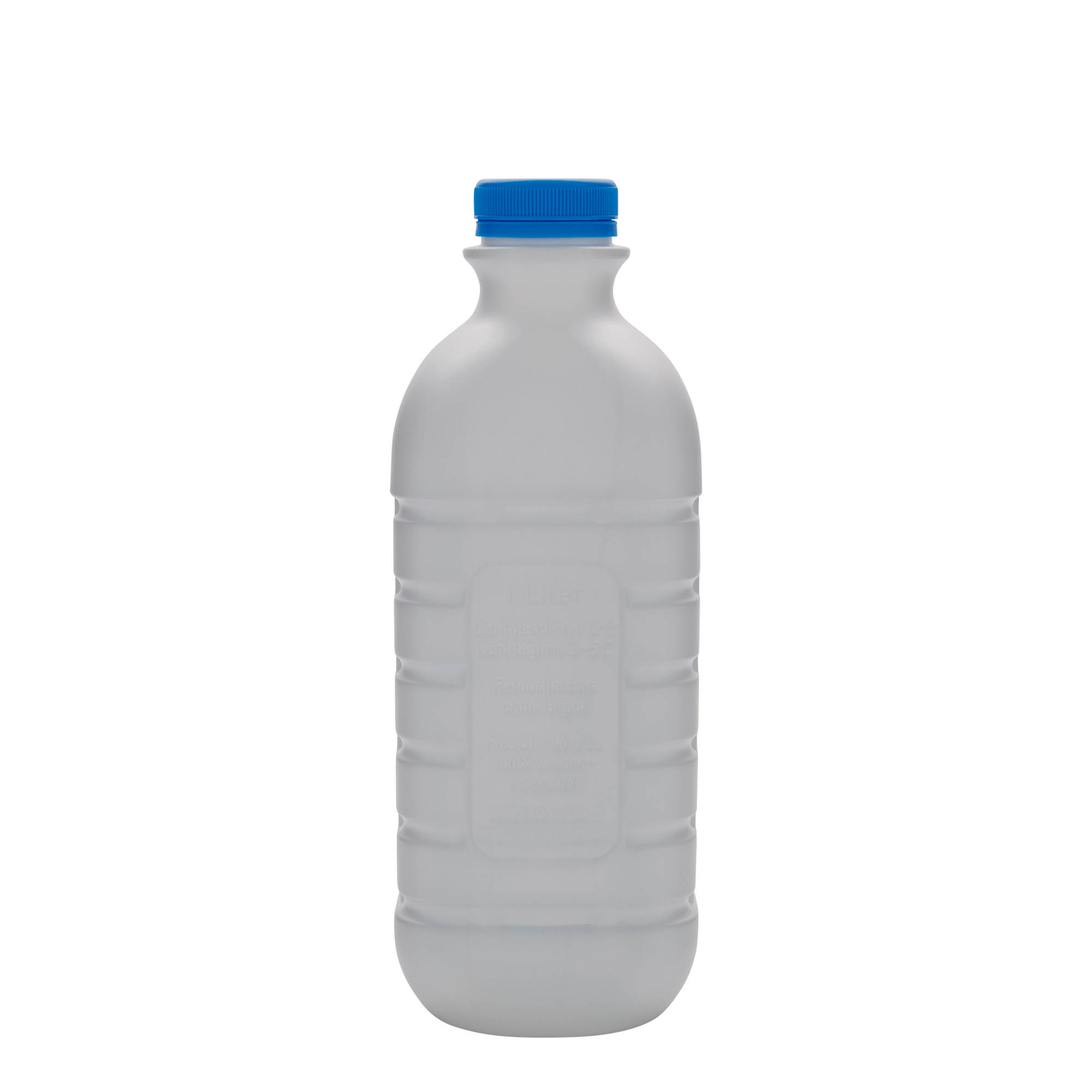 1.000 ml shishe qumështi, drejtkëndëshe, plastikë HDPE, e bardhë, hapja: PEHD40