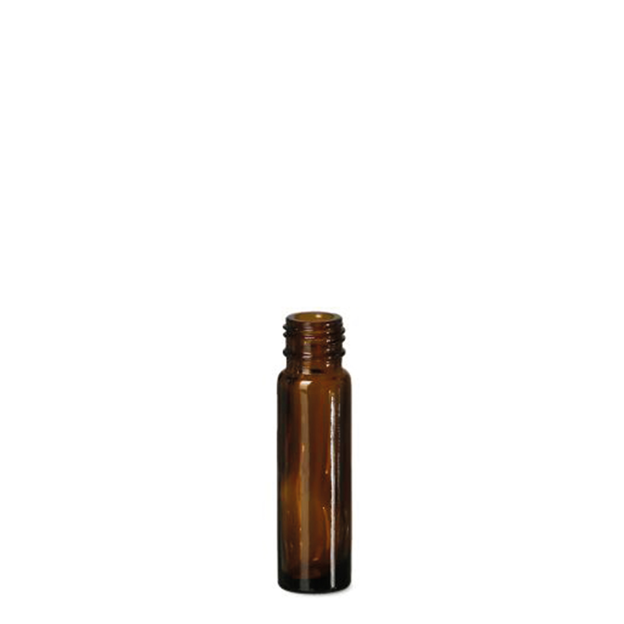 Shishe Roll-On 10 ml, qelq, kafe, hapje: kapak me vidë