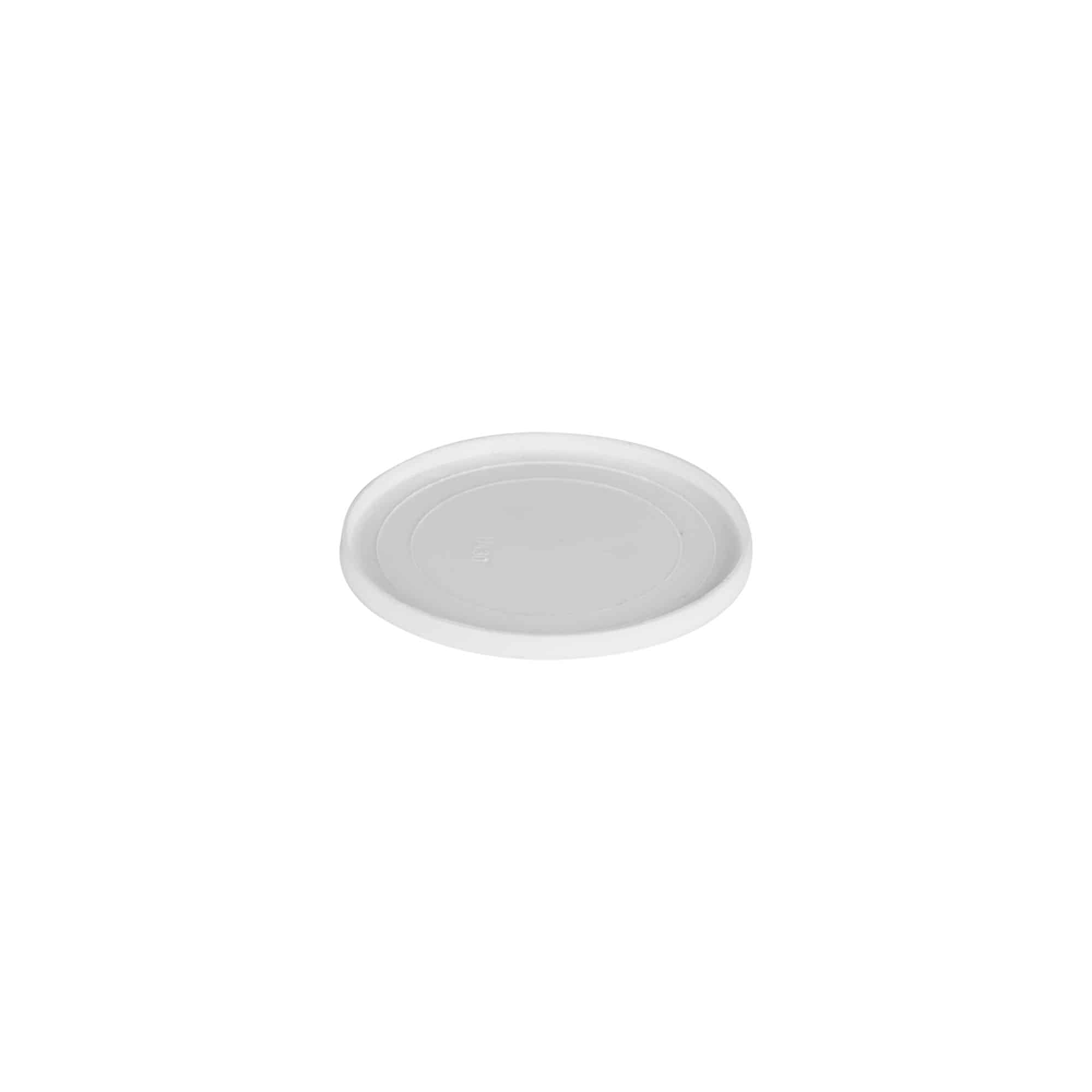 Fletë mbuluese për 15 ml 'Bianca', plastikë PP, e bardhë