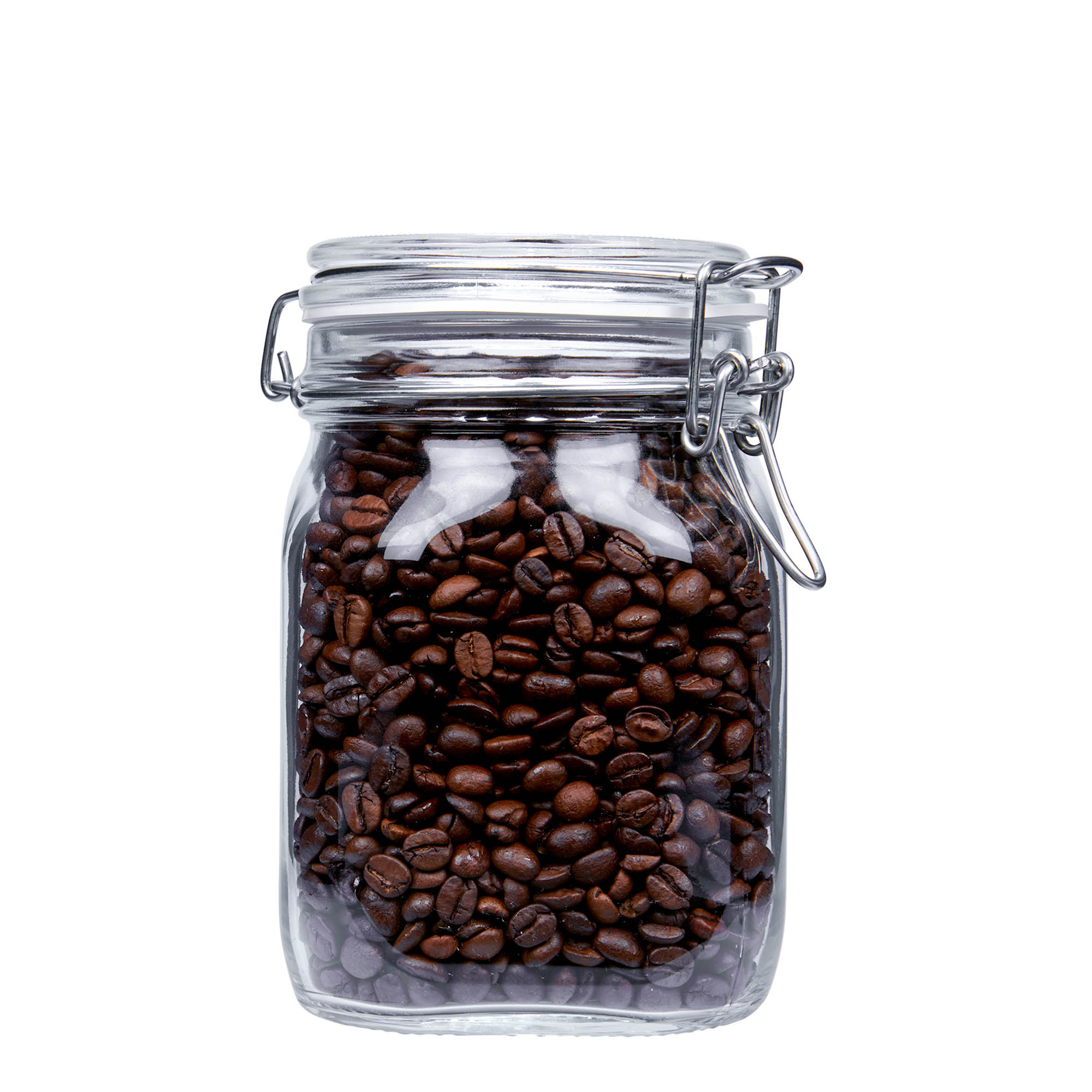 1.000 ml kavanoz me kapak me tel 'Fido', katror, hapje: mbyllje me kapak me tel 1.000 ml kavanoz me kapak me tel 'Fido', katror, hapje: mbyllje me kapak me tel