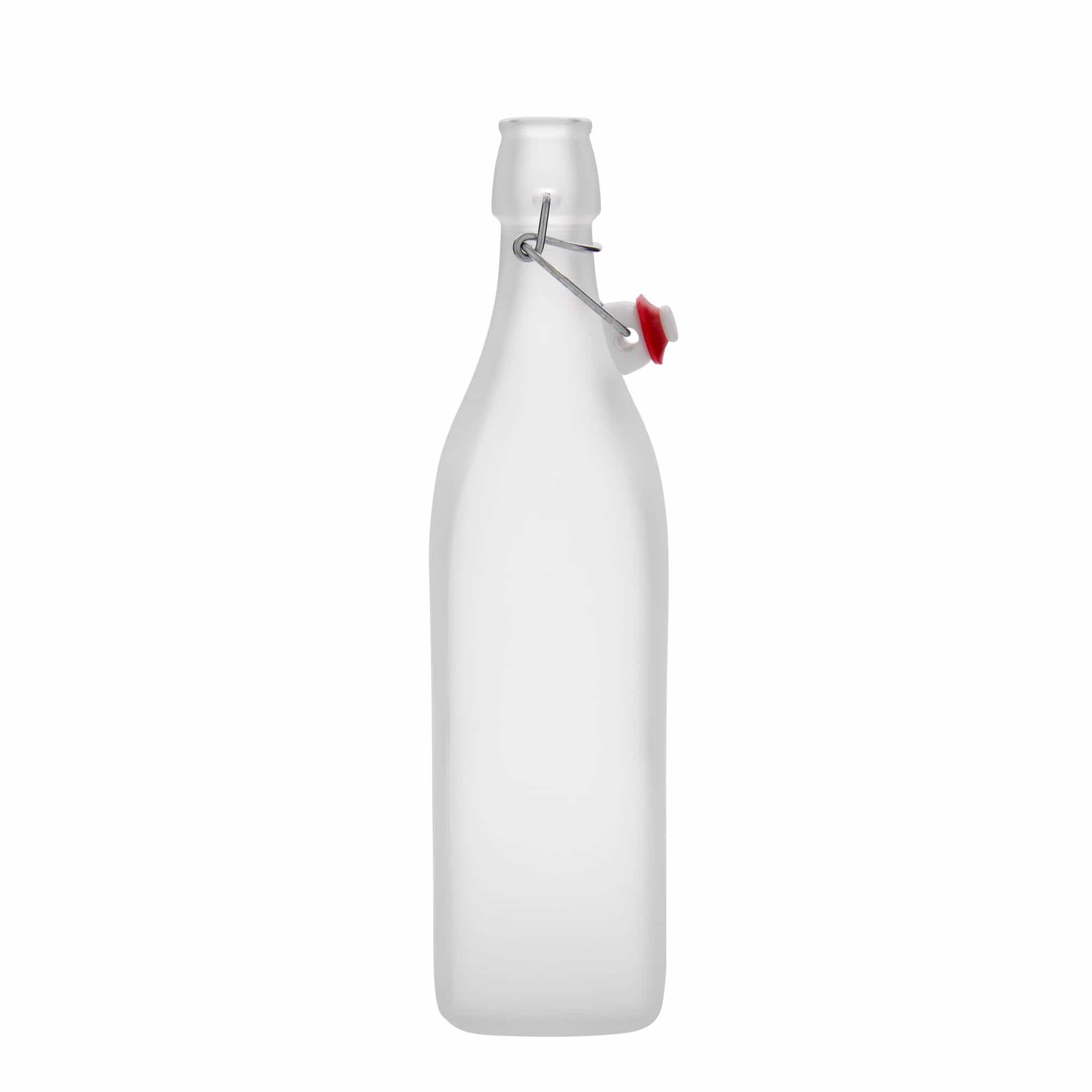 1.000 ml shishe qelqi 'Swing, katrore, e ngrirë, hapja: kapak me grep 1.000 ml shishe qelqi 'Swing, katrore, e ngrirë, hapja: kapak me grep