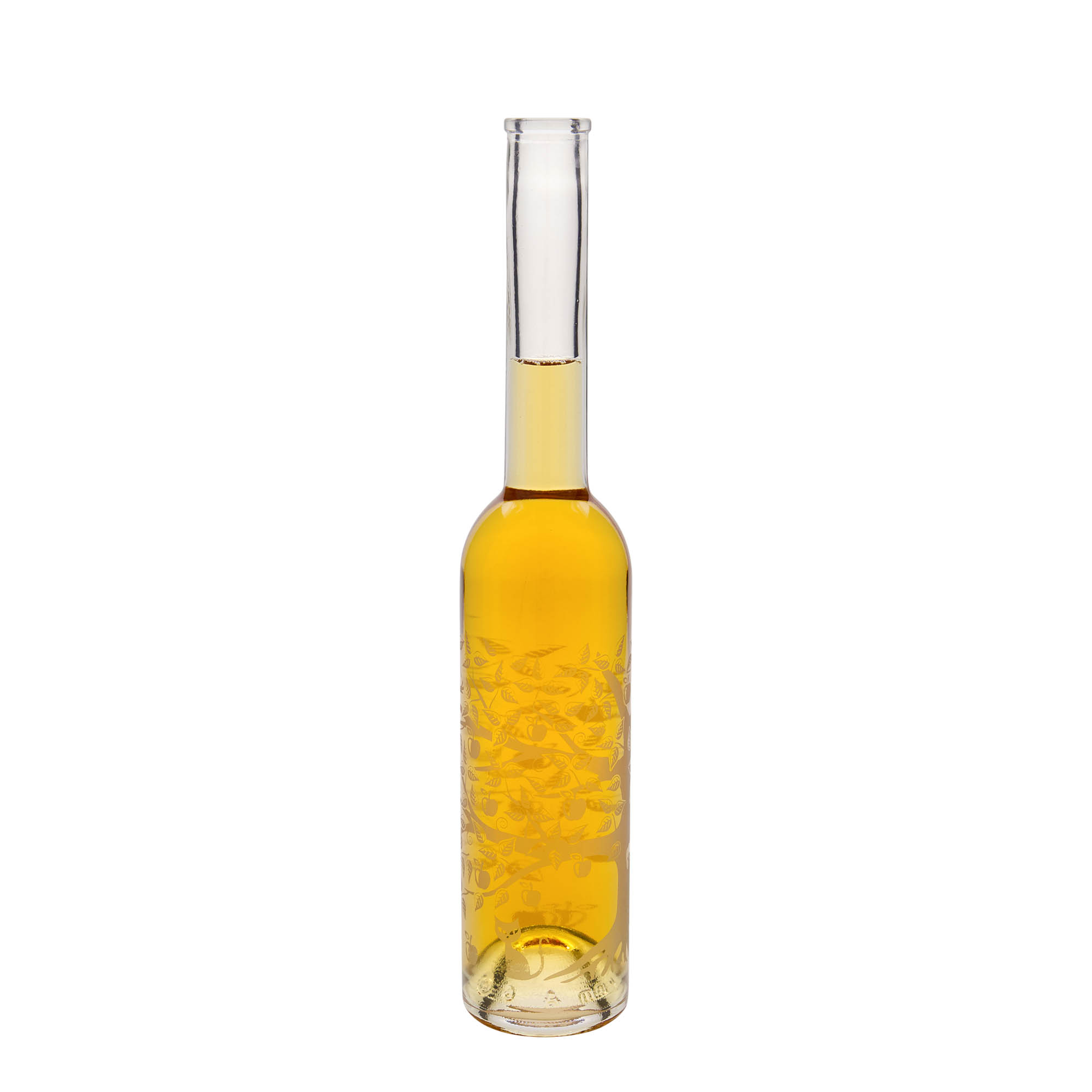 Shishe qelqi 350 ml 'Opera', motiv: Pemë molle, gojë: Kork Shishe qelqi 350 ml 'Opera', motiv: Pemë molle, gojë: Kork