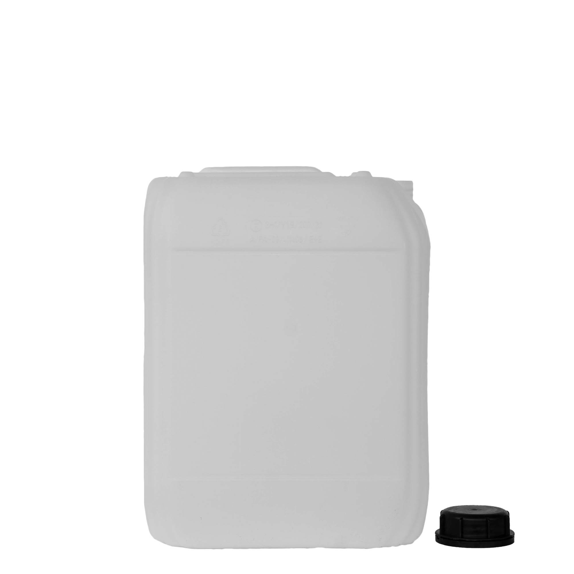 Kanister 20 l, drejtkëndor, plastik HDPE, natyral, hapje: ND 60 Kanister 20 l, drejtkëndor, plastik HDPE, natyral, hapje: ND 60