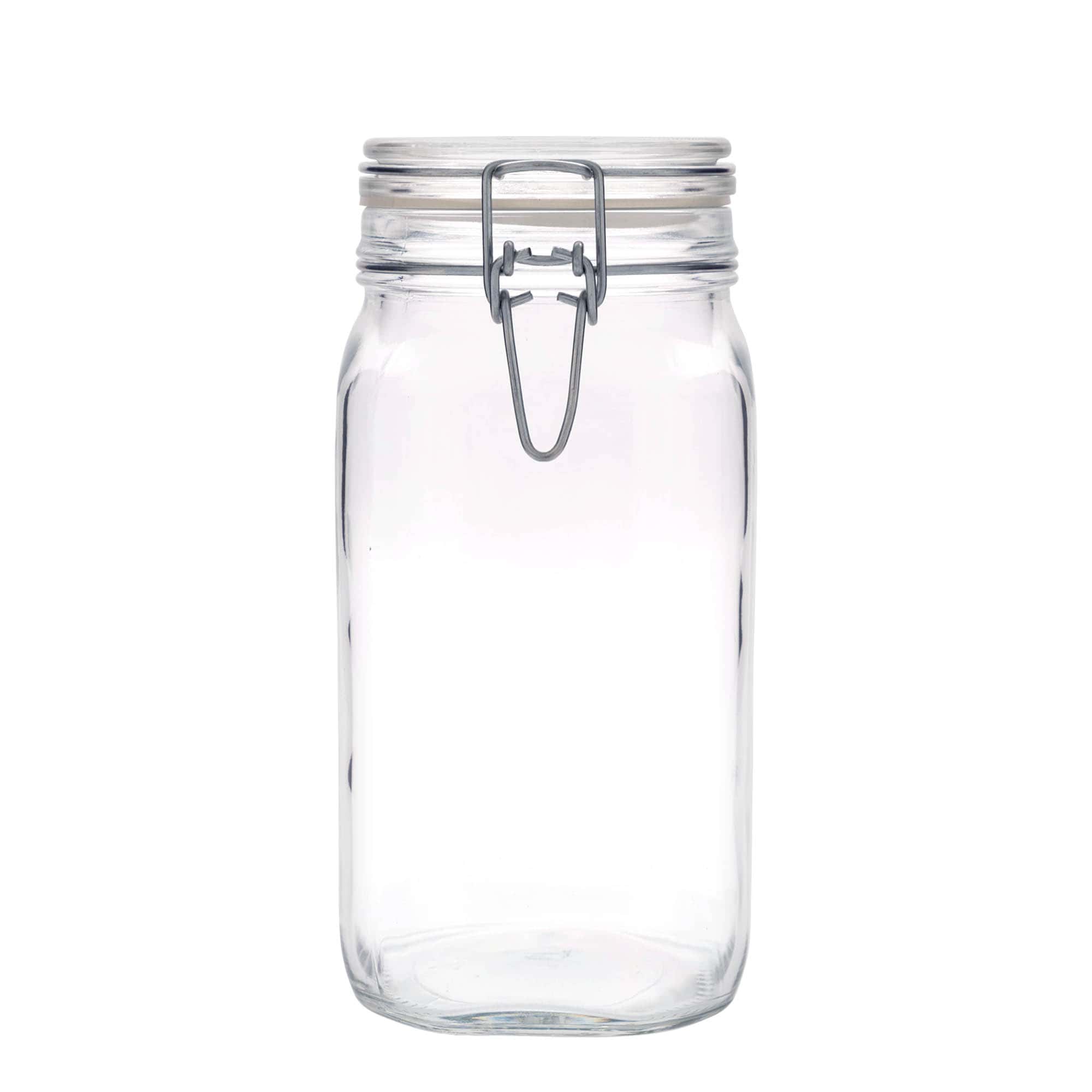 1.500 ml kavanoz me kapak me tel 'Fido', katror, hapje: mbyllje me kapak me tel