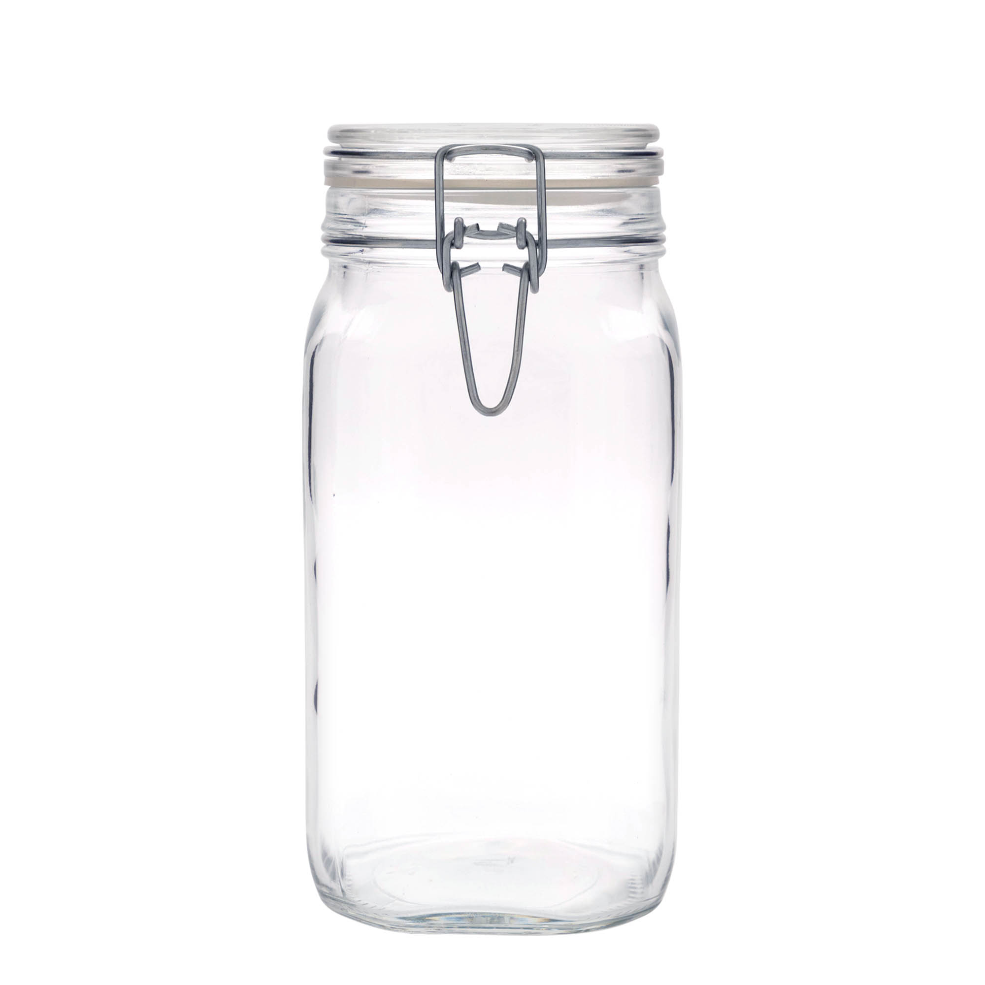 1.500 ml kavanoz me kapak me tel 'Fido', katror, hapje: mbyllje me kapak me tel 1.500 ml kavanoz me kapak me tel 'Fido', katror, hapje: mbyllje me kapak me tel