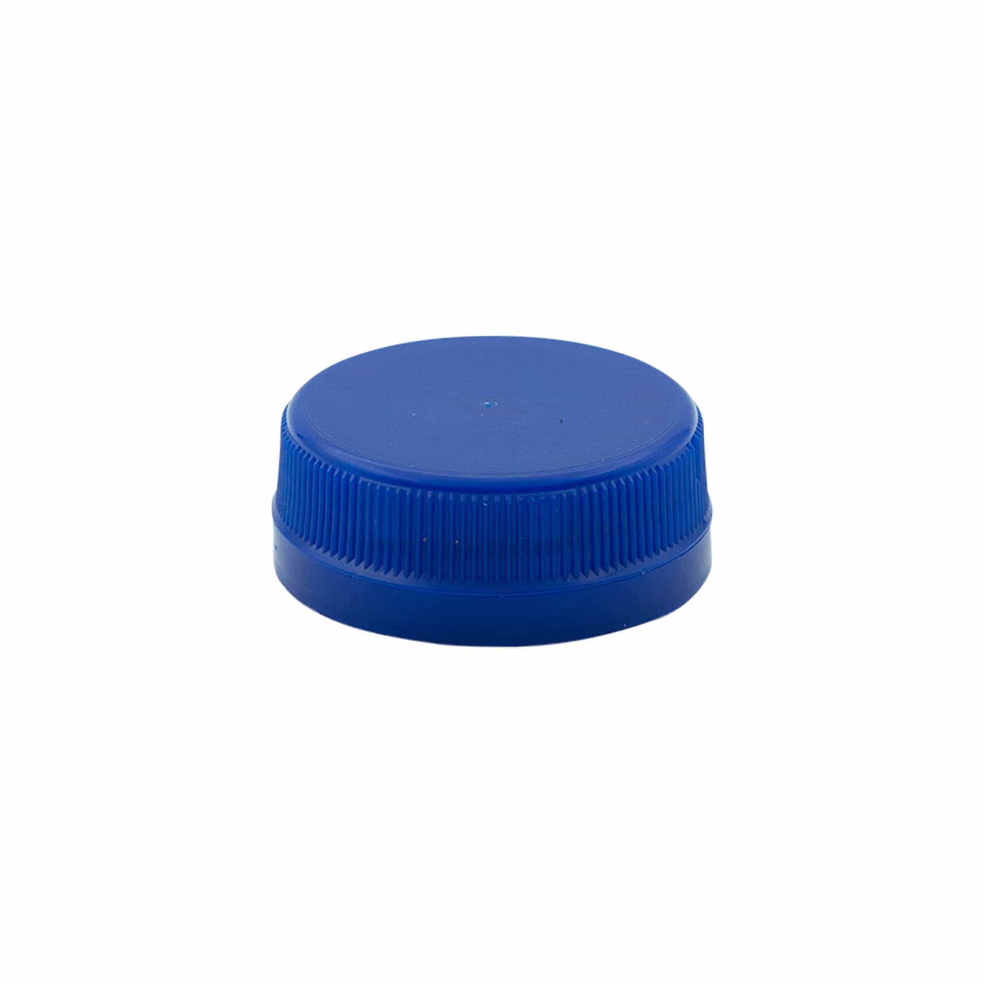 Kapak me vidë me dy fillesa, plastik PE, blu, për gojën: PET 38 mm