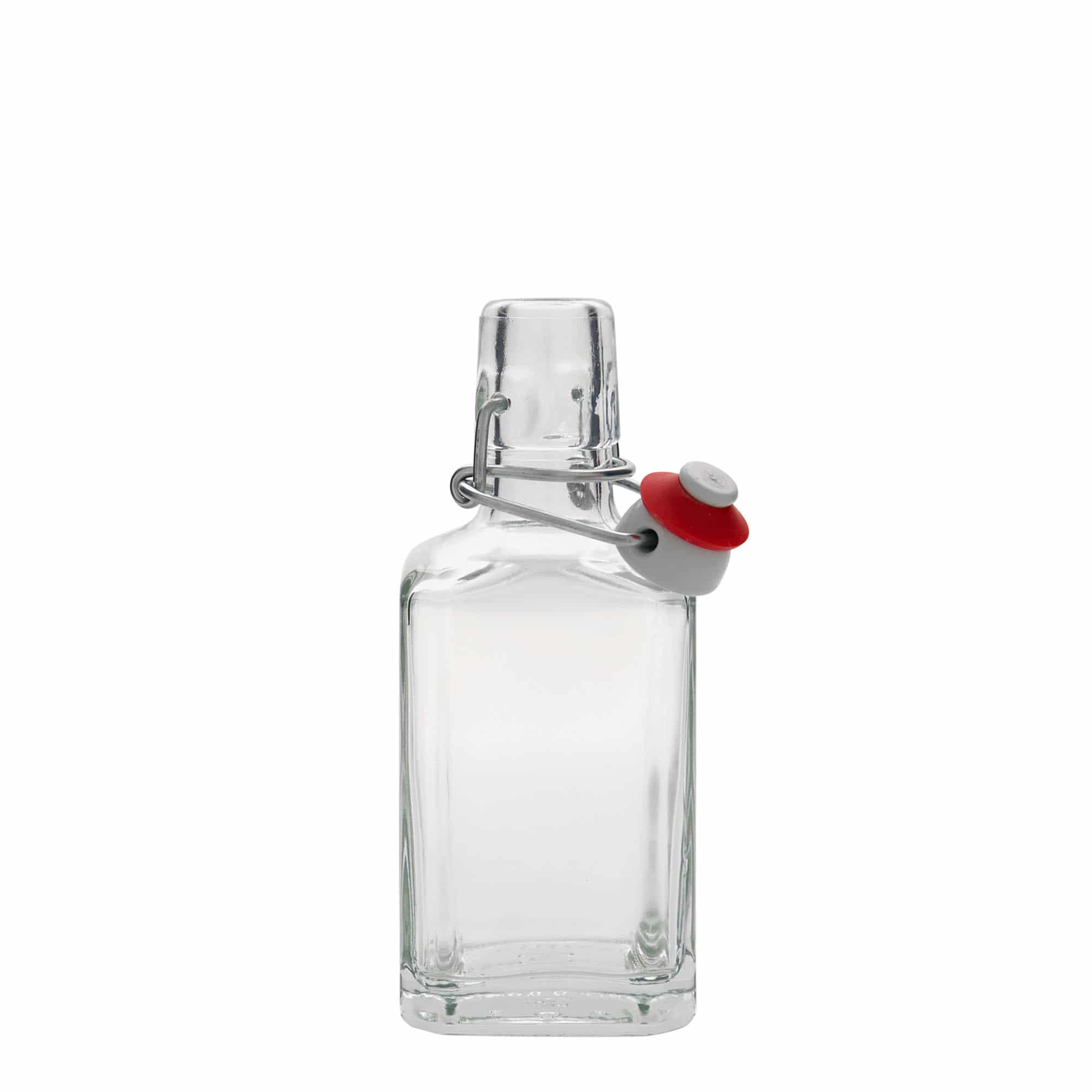 250 ml shishe qelqi 'Rialto', katrore, gojë: mbyllje me kapëse. 250 ml shishe qelqi 'Rialto', katrore, gojë: mbyllje me kapëse.