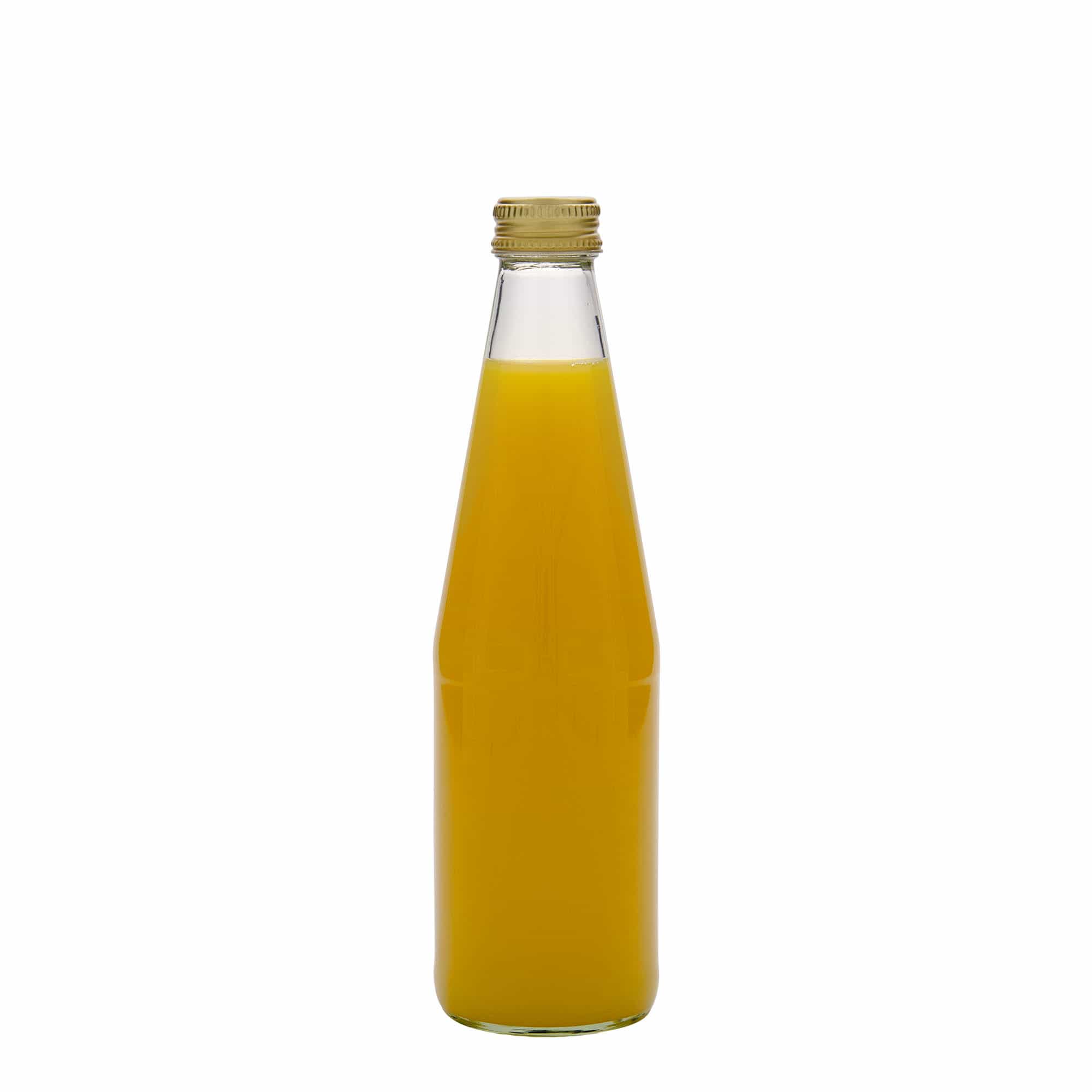 330 ml shishe universale me formë karrote, xham, gojë: PP 28