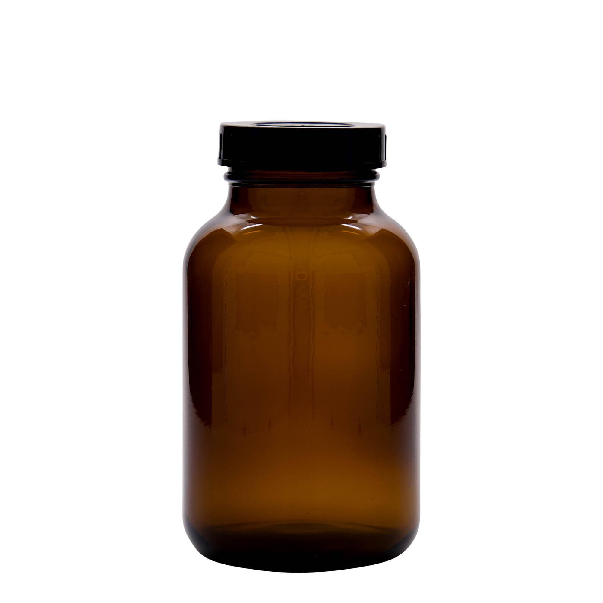 1.000 ml shishe qelqi me qafë të gjerë, kafe, gojëzimi: DIN 68