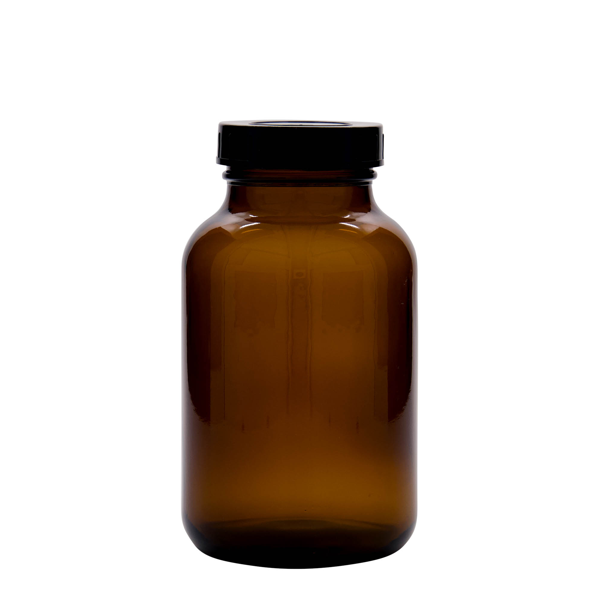 1.000 ml shishe qelqi me qafë të gjerë, kafe, gojëzimi: DIN 68 1.000 ml shishe qelqi me qafë të gjerë, kafe, gojëzimi: DIN 68