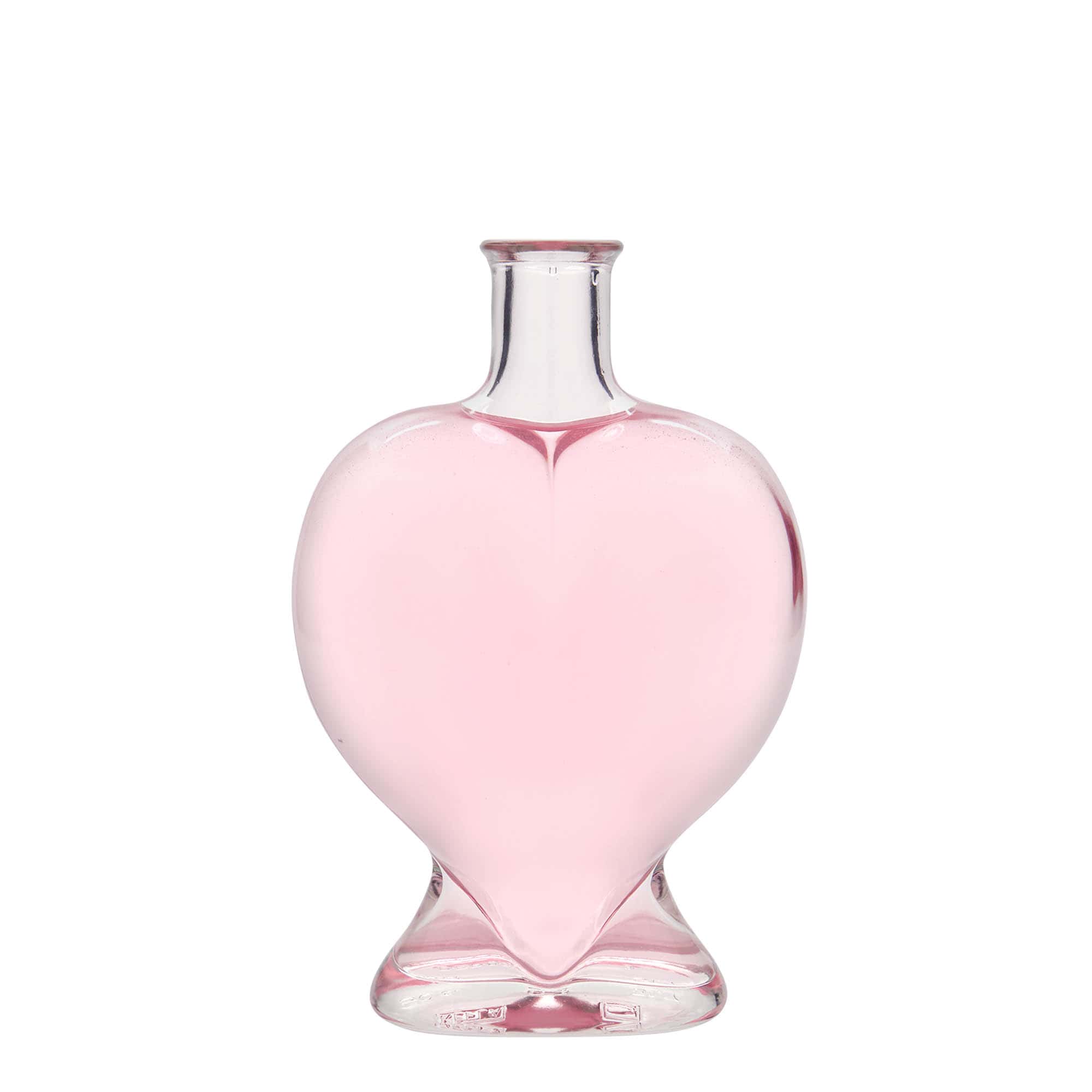 Shishe qelqi 500 ml 'Zemër', Hapur: Korek