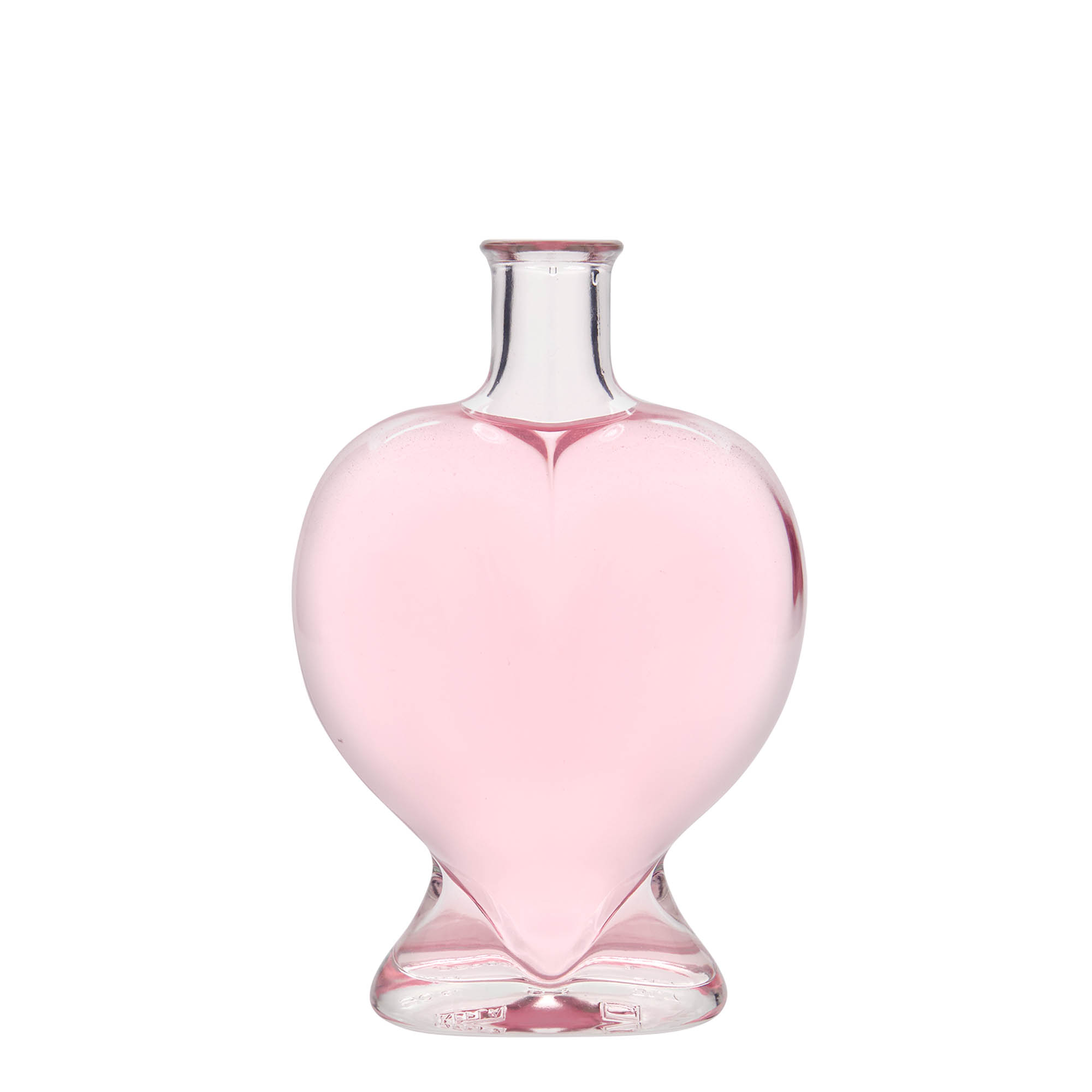 Shishe qelqi 500 ml 'Zemër', Hapur: Korek