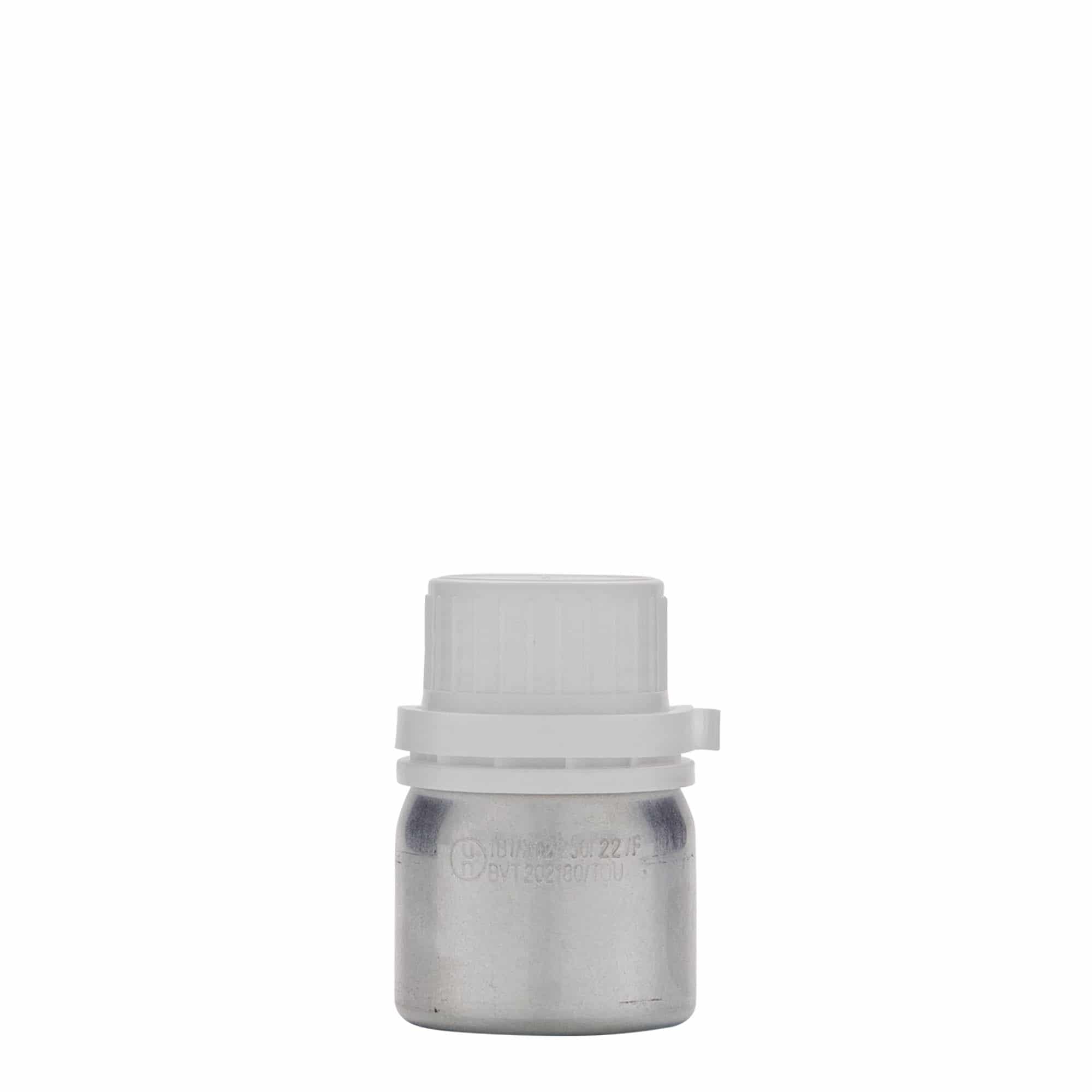 50 ml shishe alumini, metal, argjend, goja: DIN 32